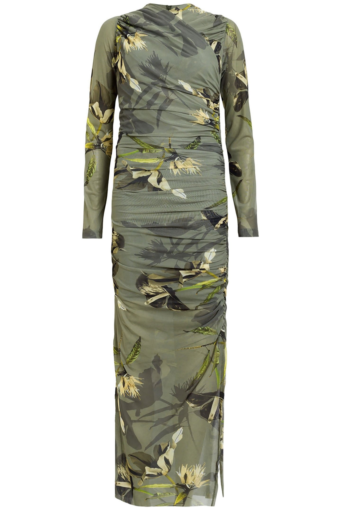 HANAKO MESH DRESS EMERGE OLIVE GREEN 3