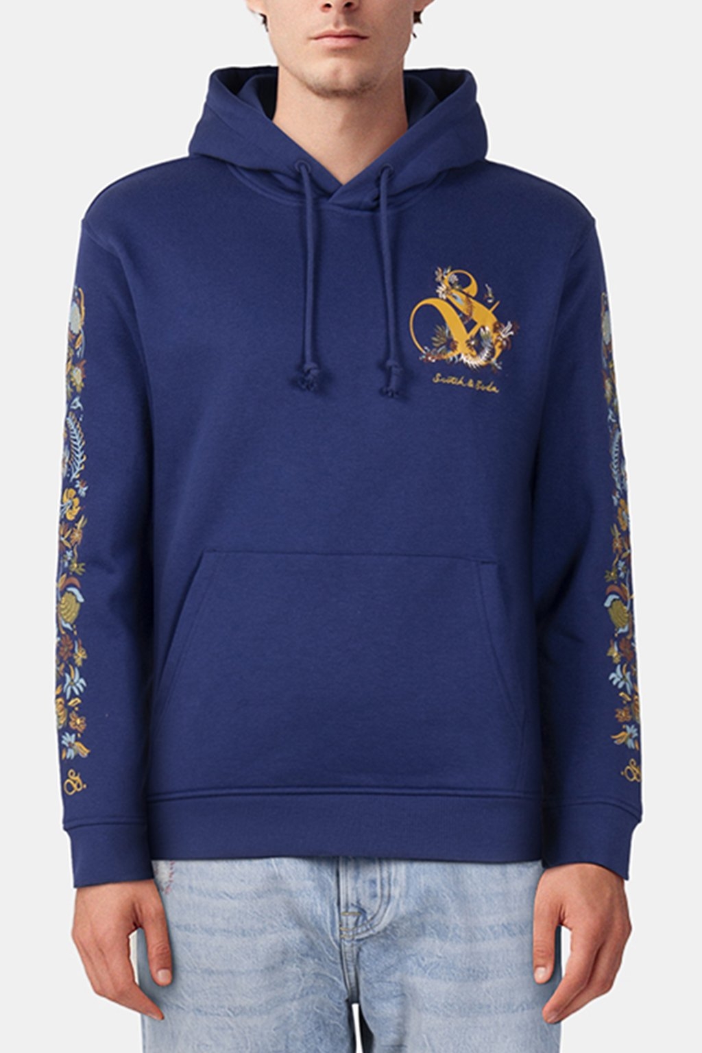 RELAXED FIT FLEECE GRAPHIC HOODIE EVENING SKIES 1