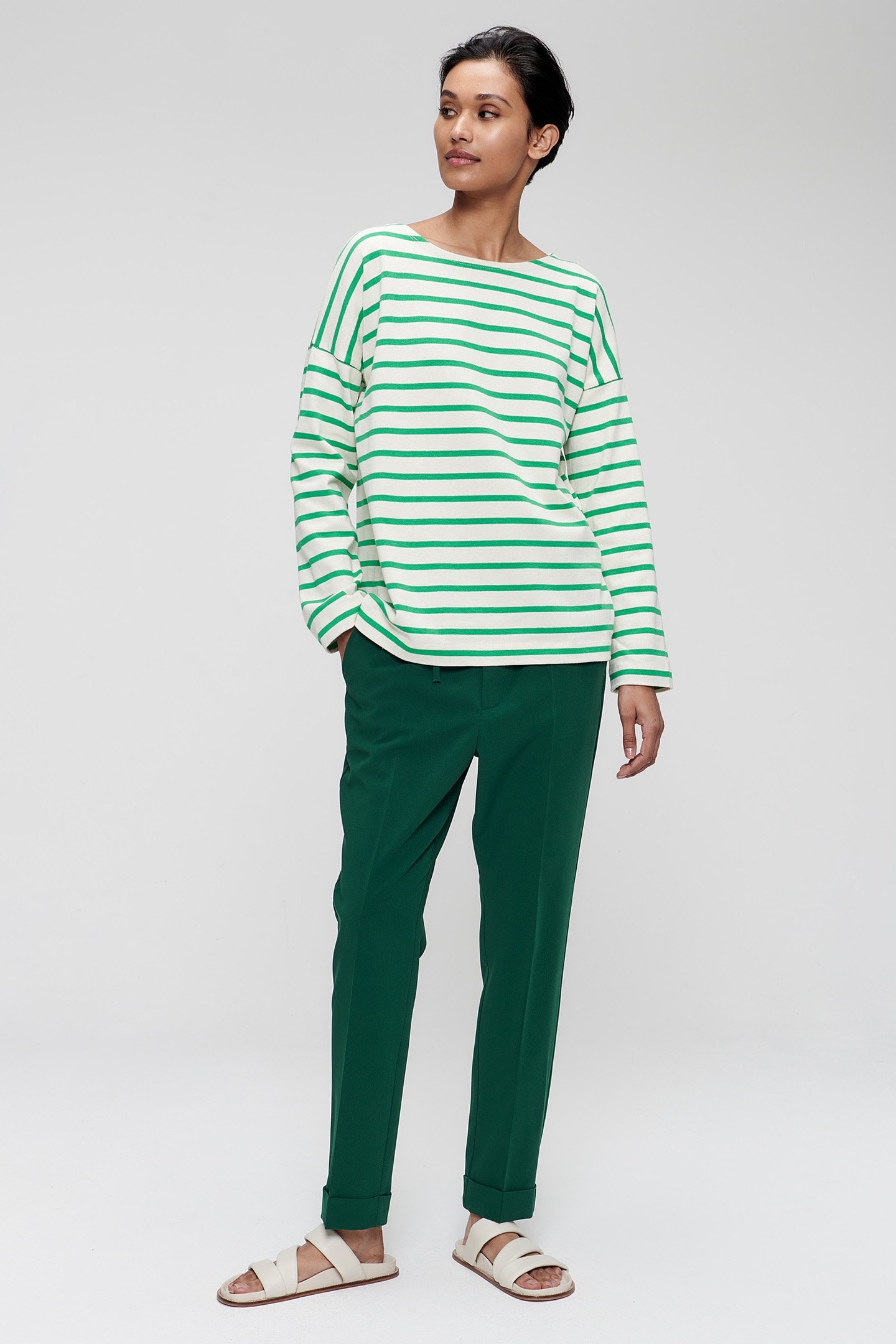 RELAXED CHINO PANTS SPRING GREEN 1