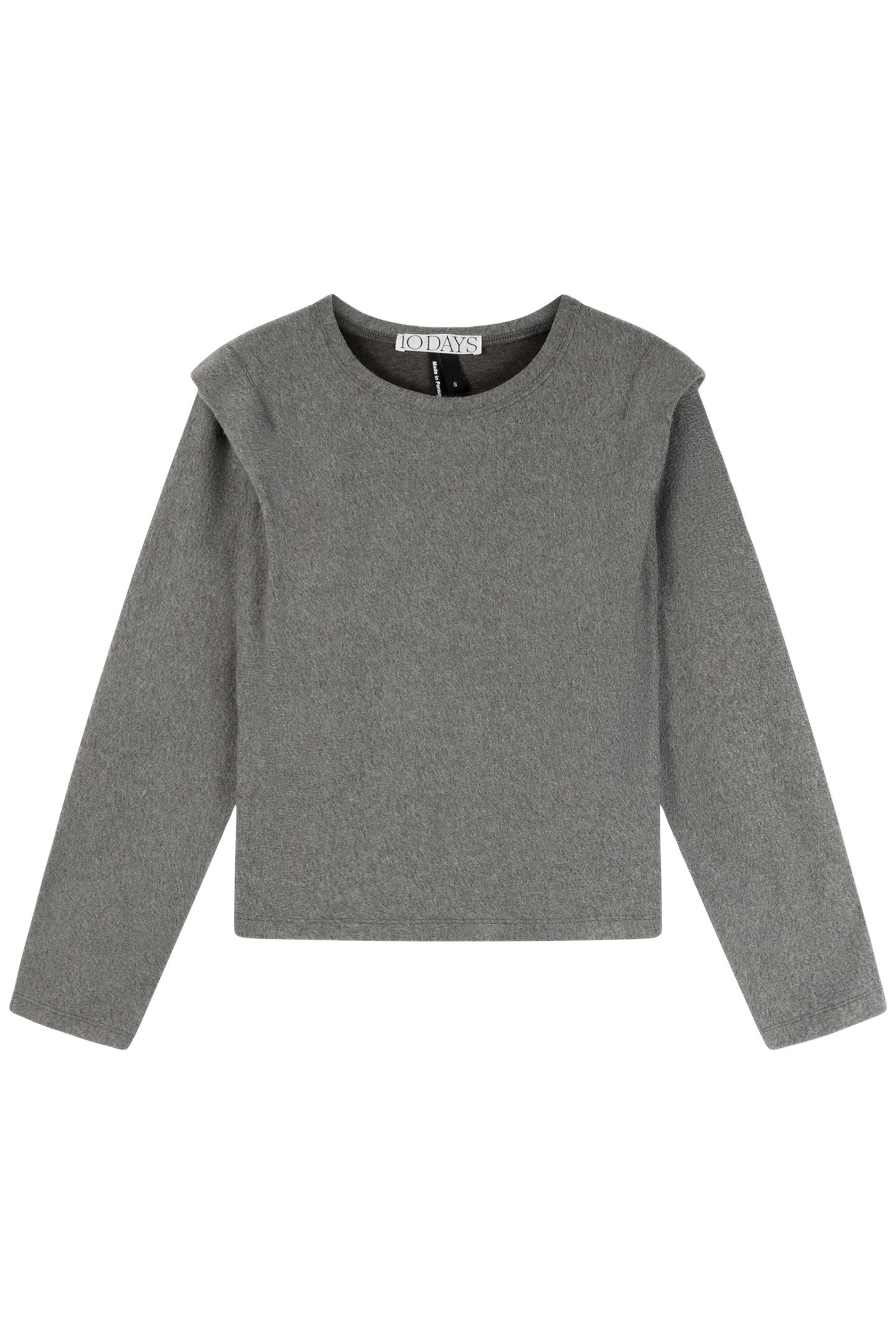 FOLDED SHOULDER SWEATER OIL GREY 4