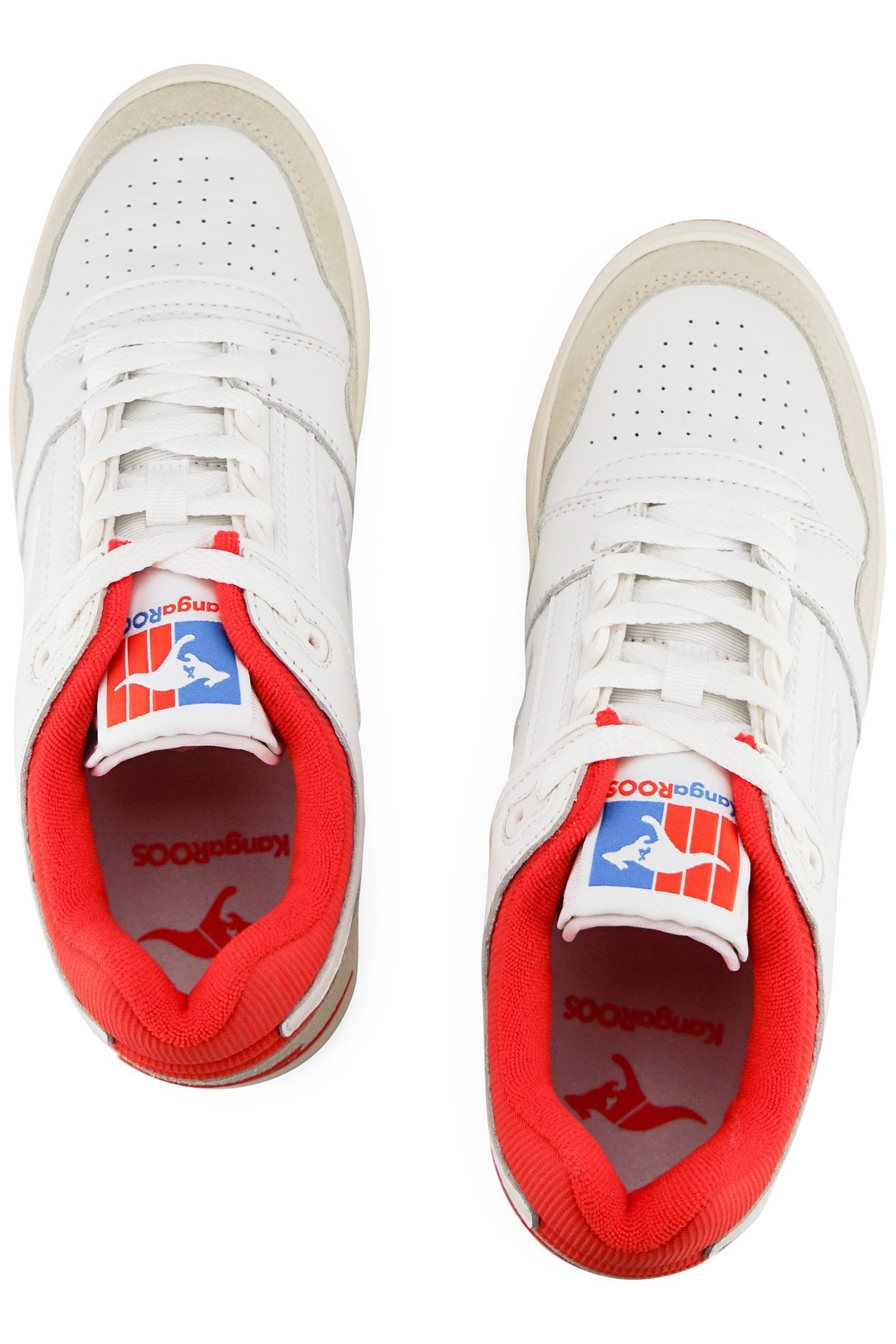 UNISEX HOT SHOT LO WHITE/RED 2