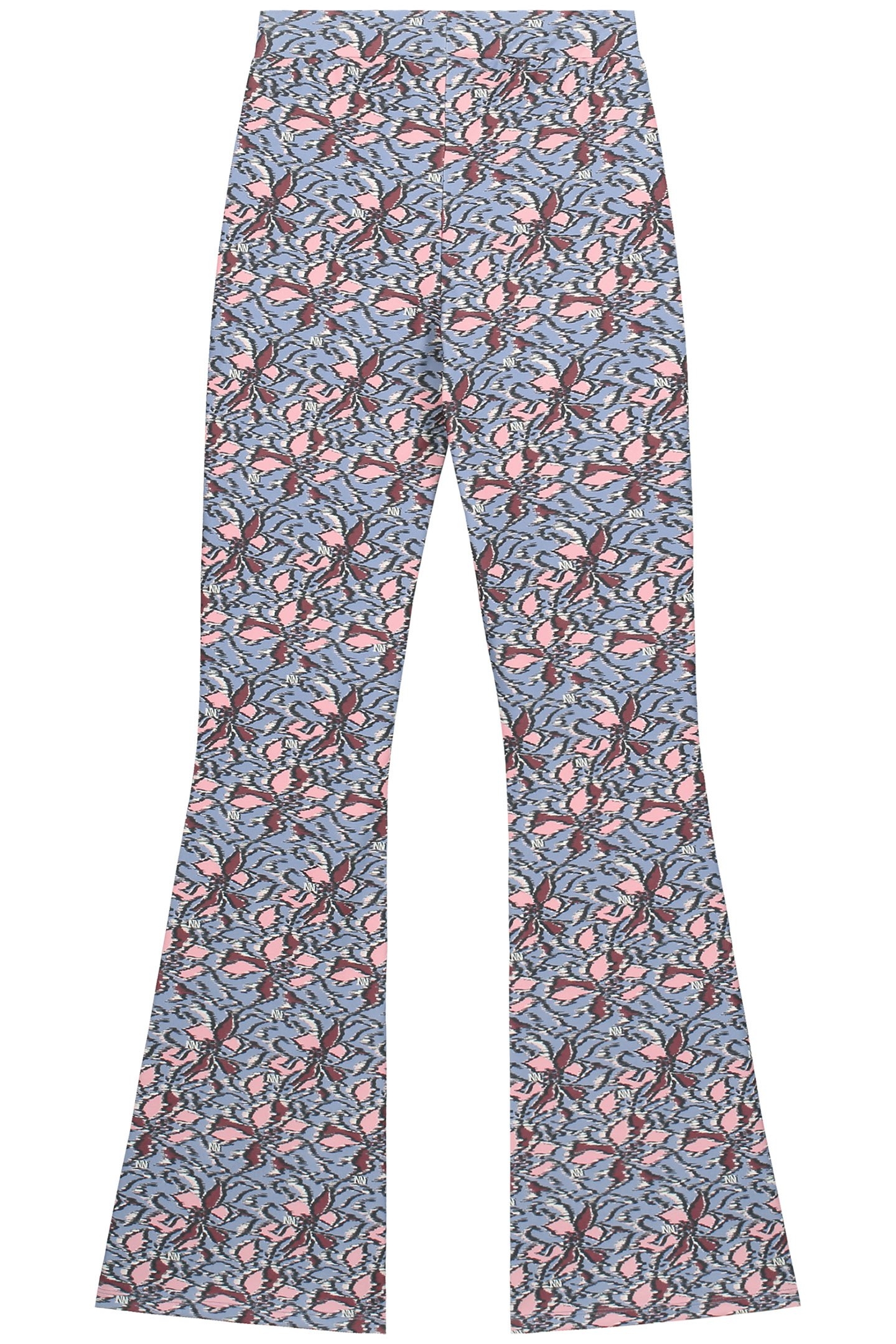 PRINTED FLARED PANTS LAVENDER BLUE/SOFT PINK 2