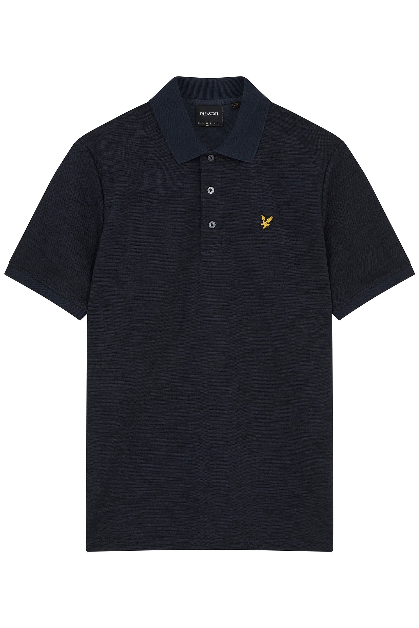 CHUNKY SLUB POLO SHIRT DARK NAVY 4