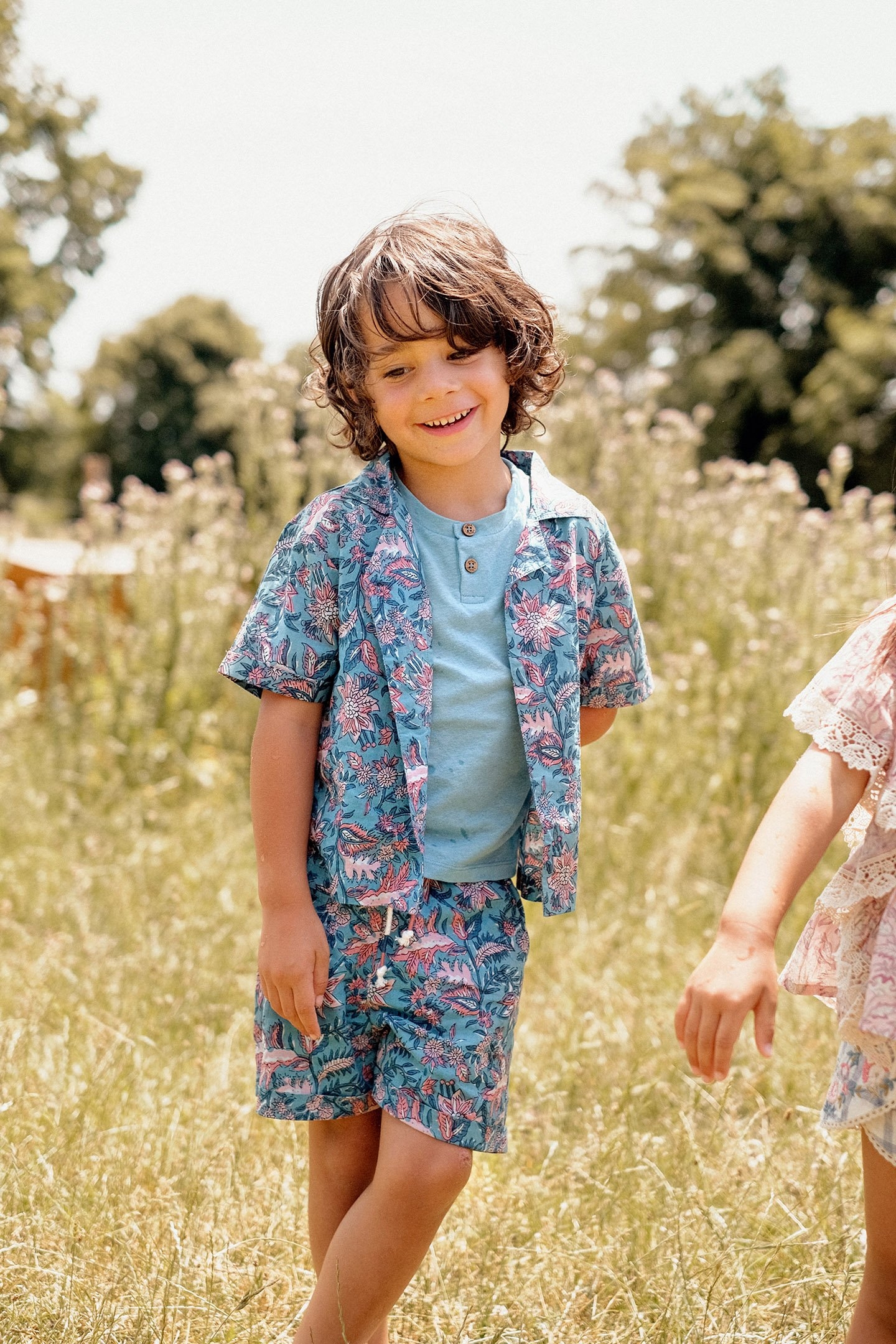 SHORTS ALIKI TEAL GARDEN OF EDEN 3