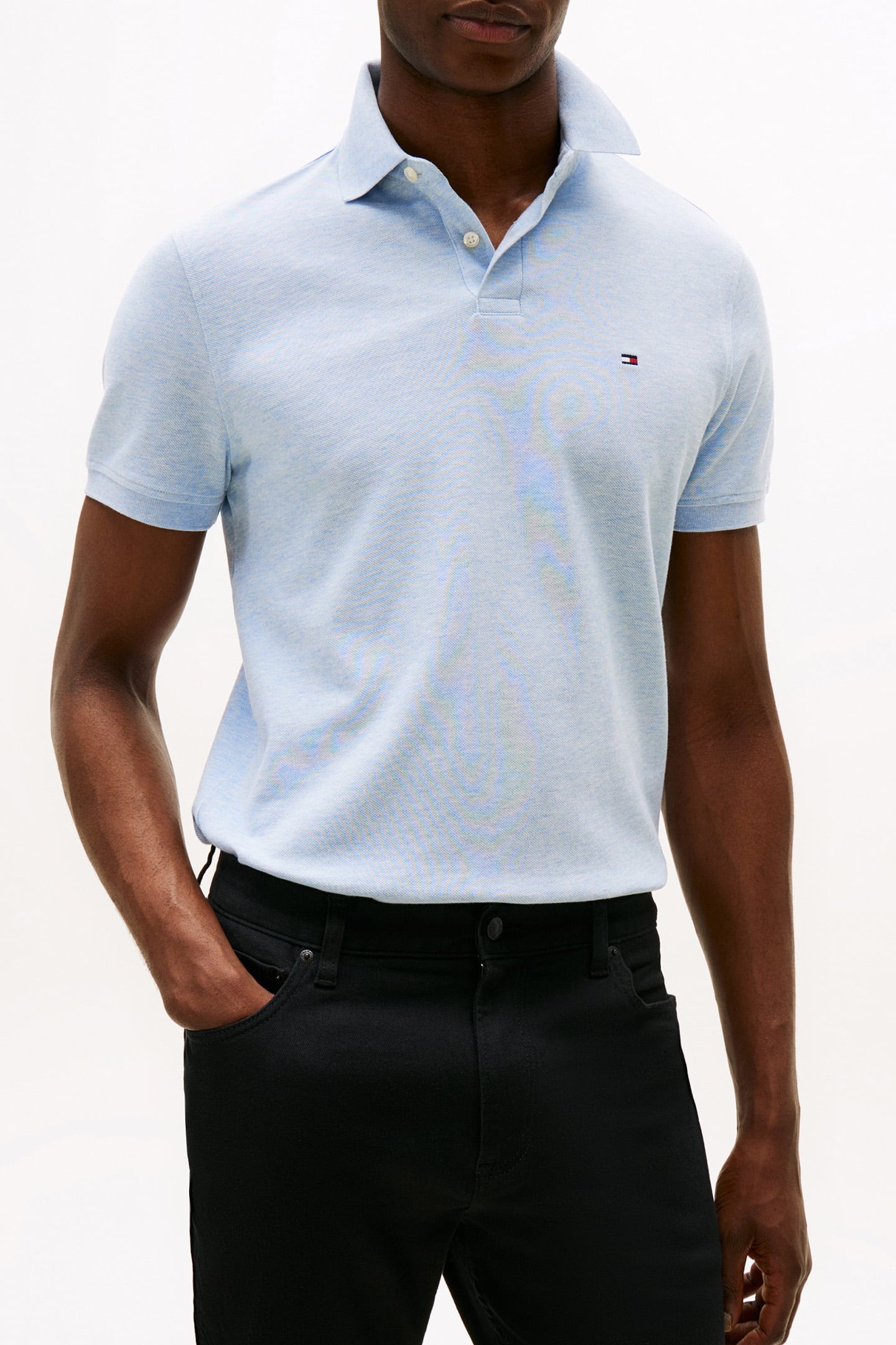 1985 REGULAR-FIT POLO HEATHERED BLUE 1