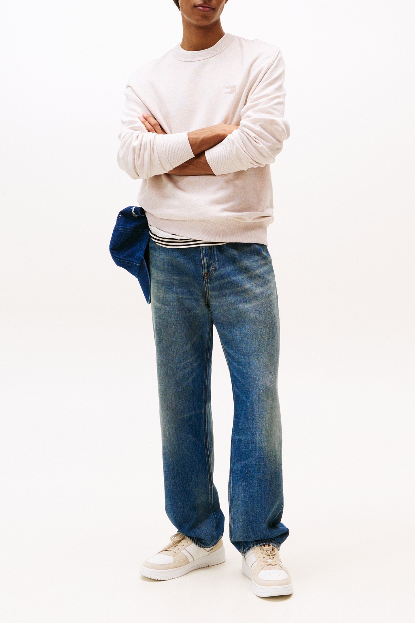 TJM REGULAR FIT CREW NECK SWEATER OAT MARL HTR TONAL 2