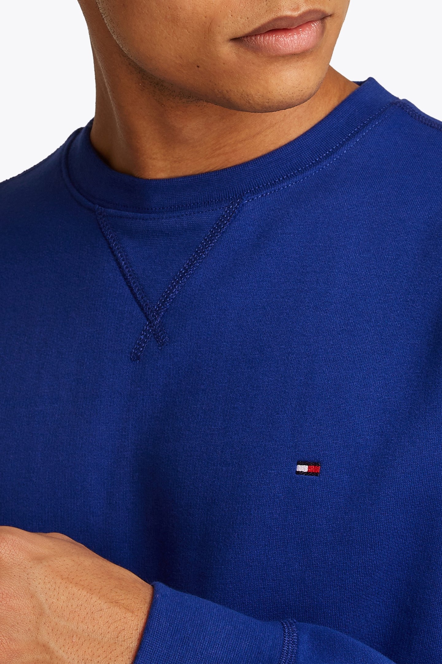 ESS SEASONAL FLEECE CREW NECK REGULAR FIT SWEATER WEDGE BLUE 6