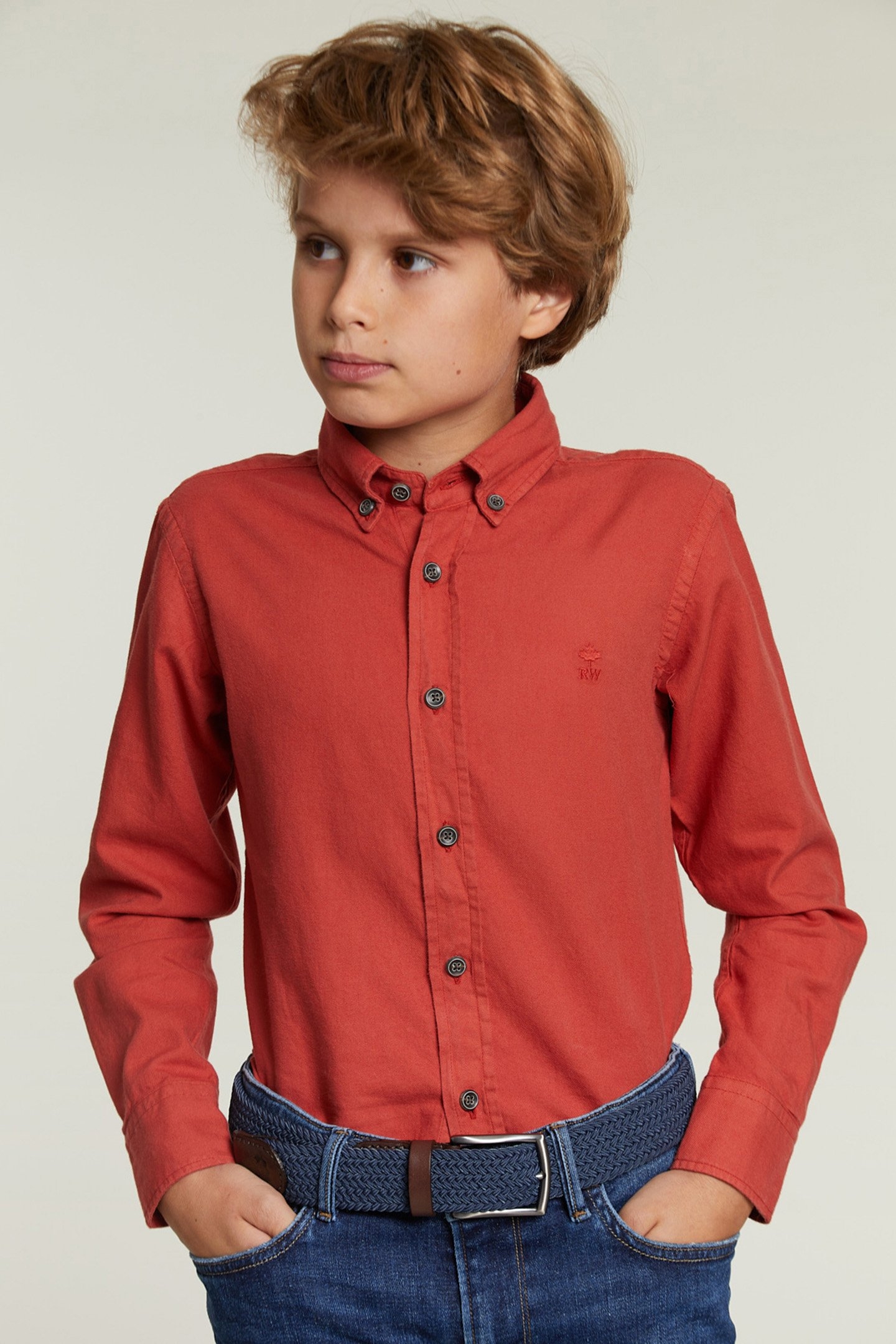 CUSTOM FIT COTTON SHIRT BLUSH 1