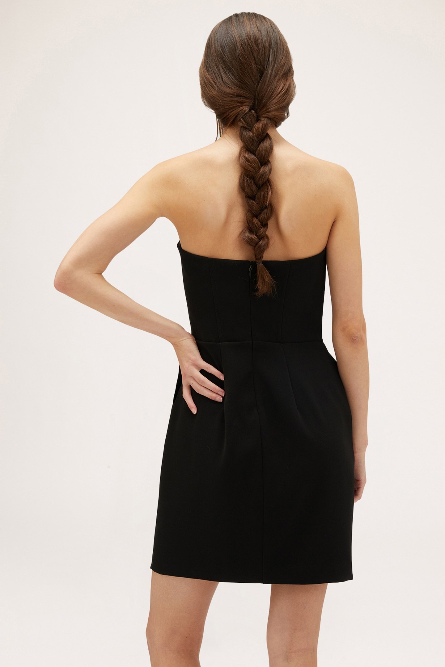 SHORT BUSTIER DRESS WITH JUMBO BOW BLACK 2