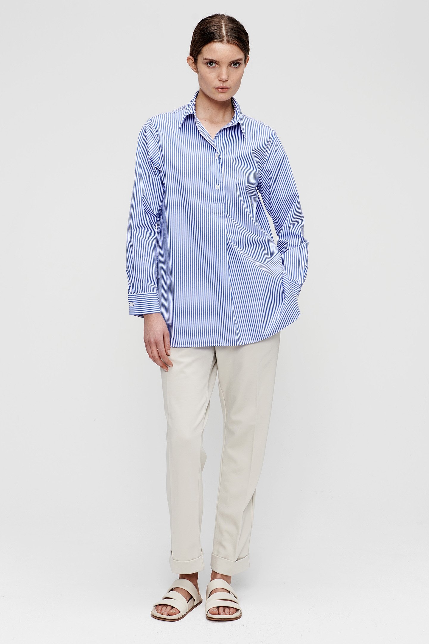 LONG POLO TOP CORNFLOWER 1
