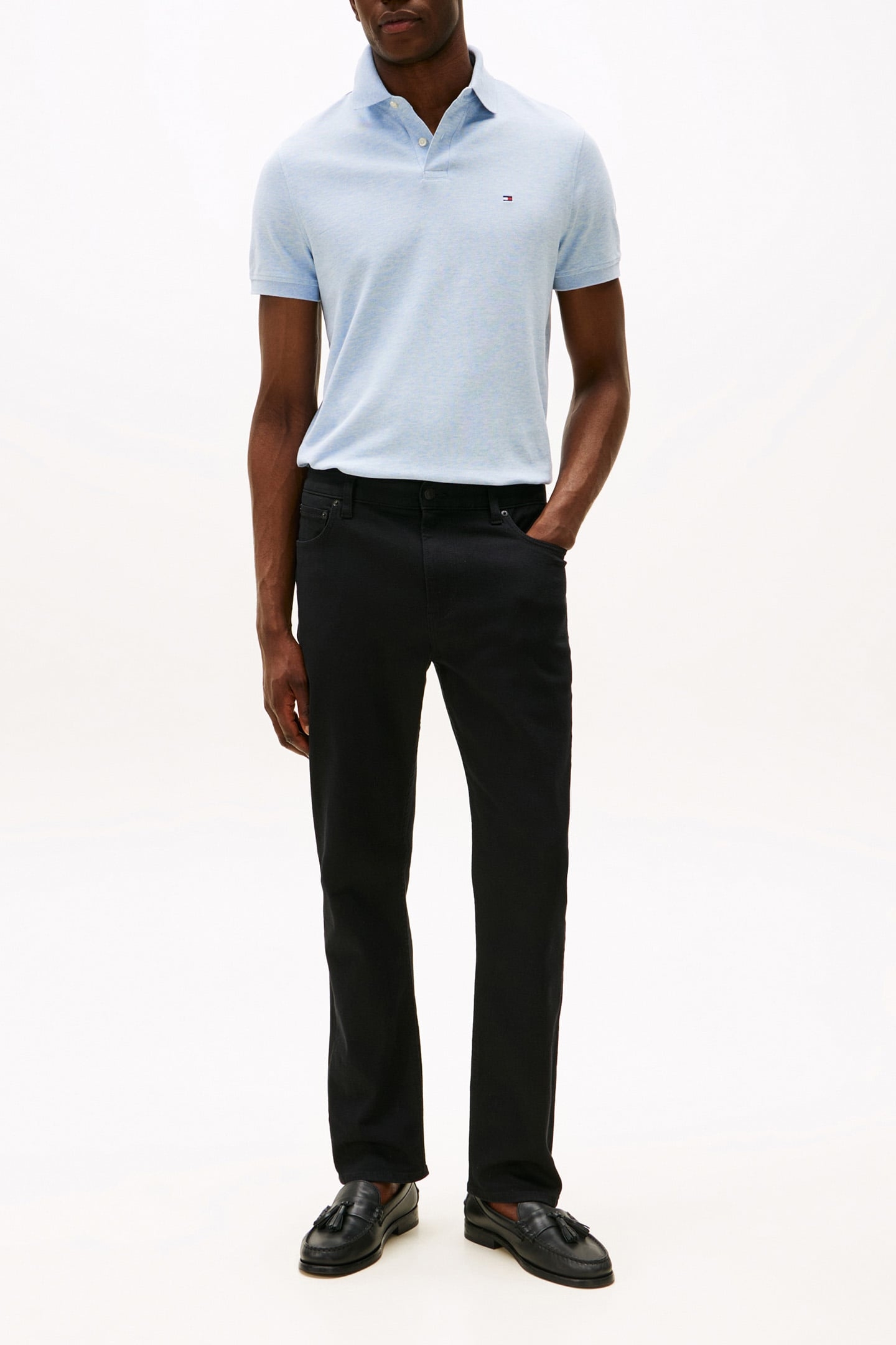 1985 REGULAR-FIT POLO HEATHERED BLUE 2