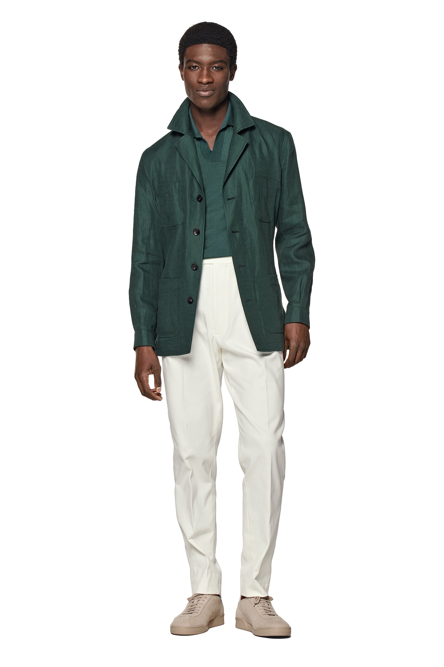 GREEN RELAXED FIT SAFARI JACKET GREEN 3