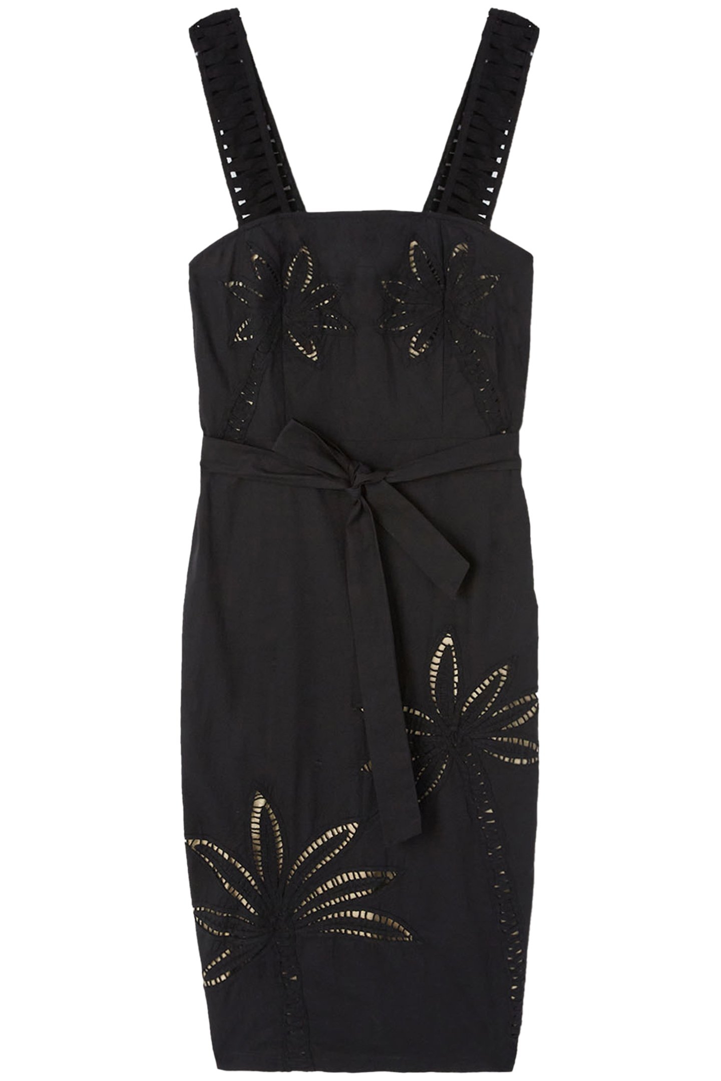 EMBROIDERED SHEATH DRESS BLACK 4