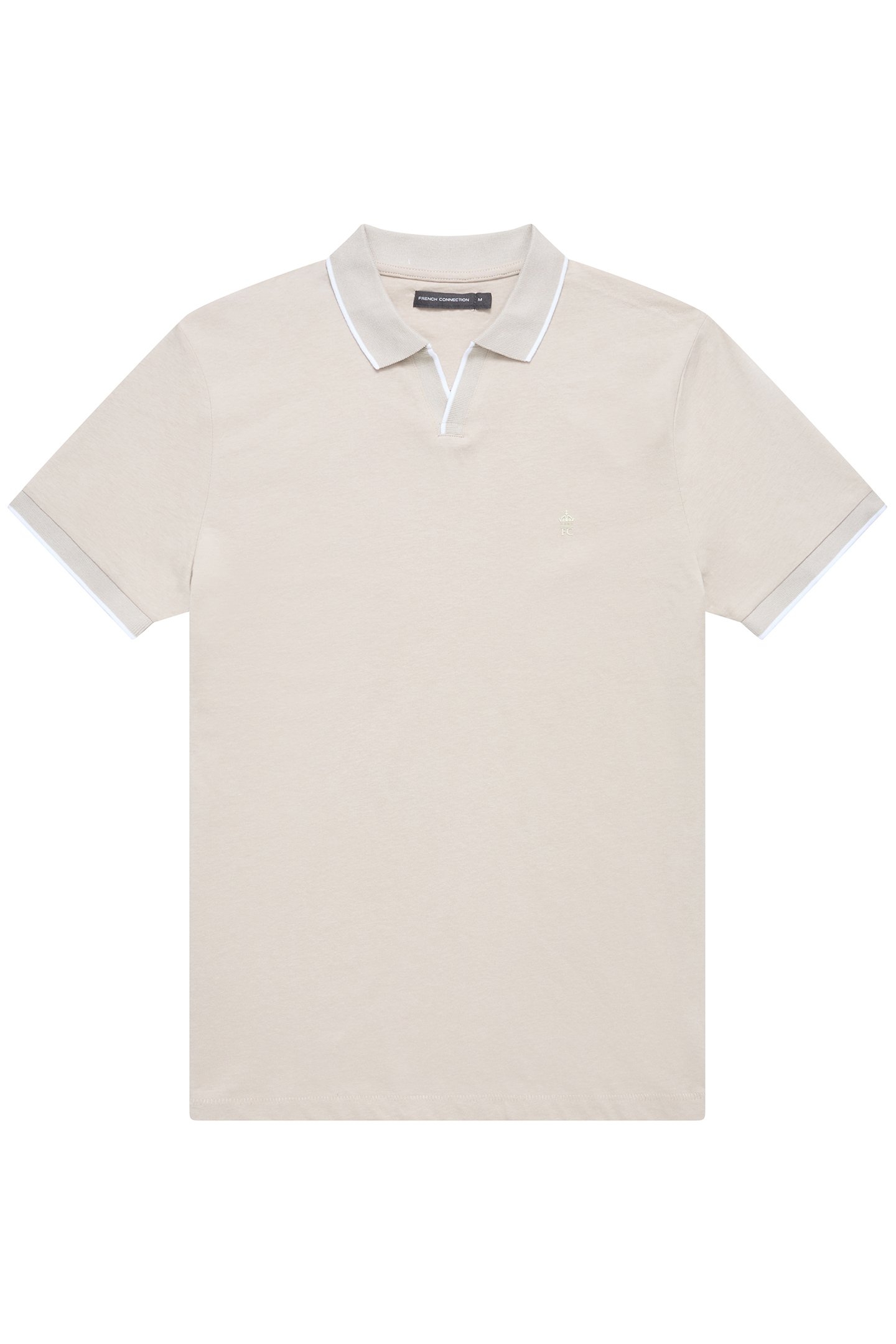 TROPHY TIPPED POLO STONE/WHITE 1