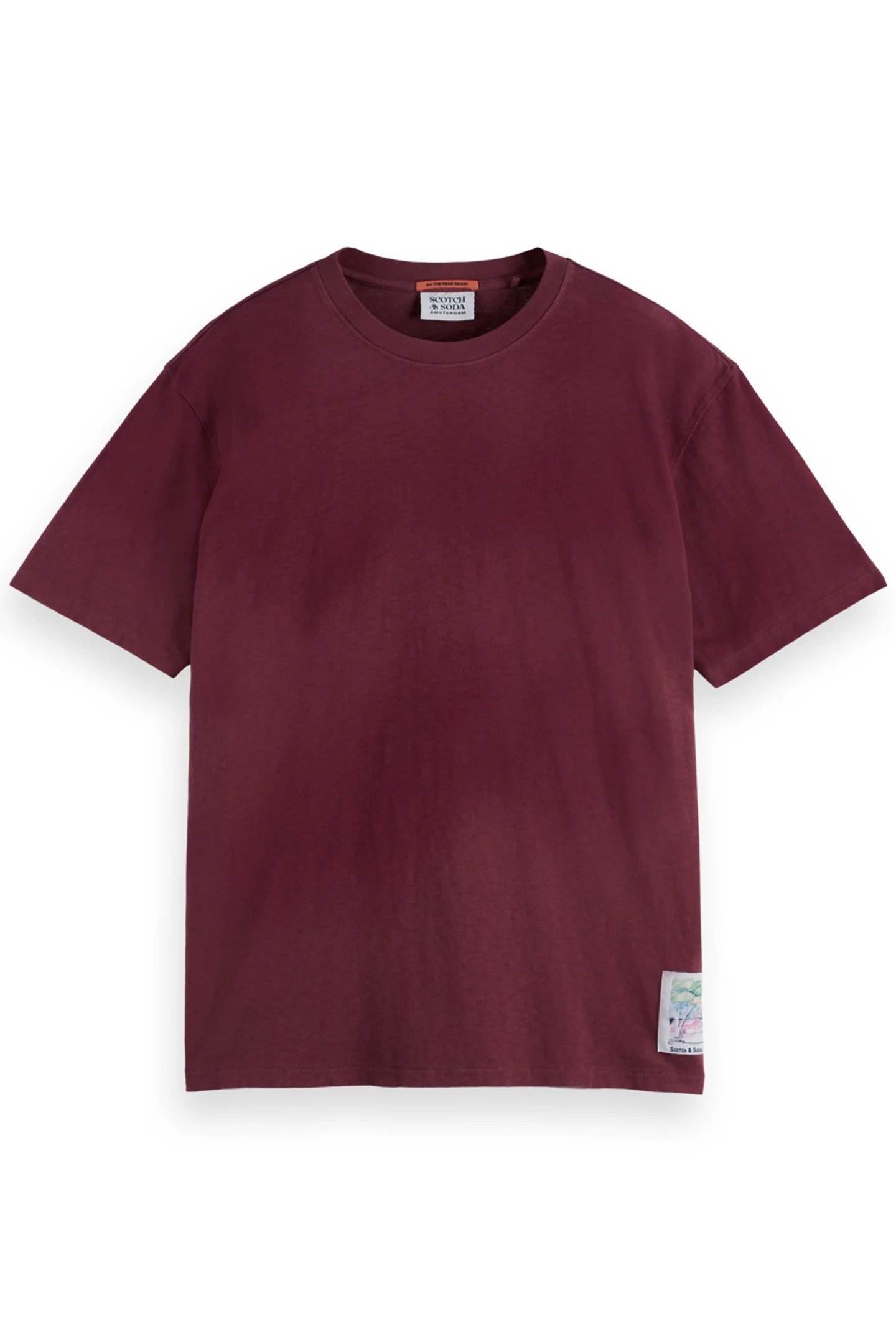 LOOSE FIT IRREGULAR DYED ARTWORK T-SHIRT BOHEMIAN PINK 1