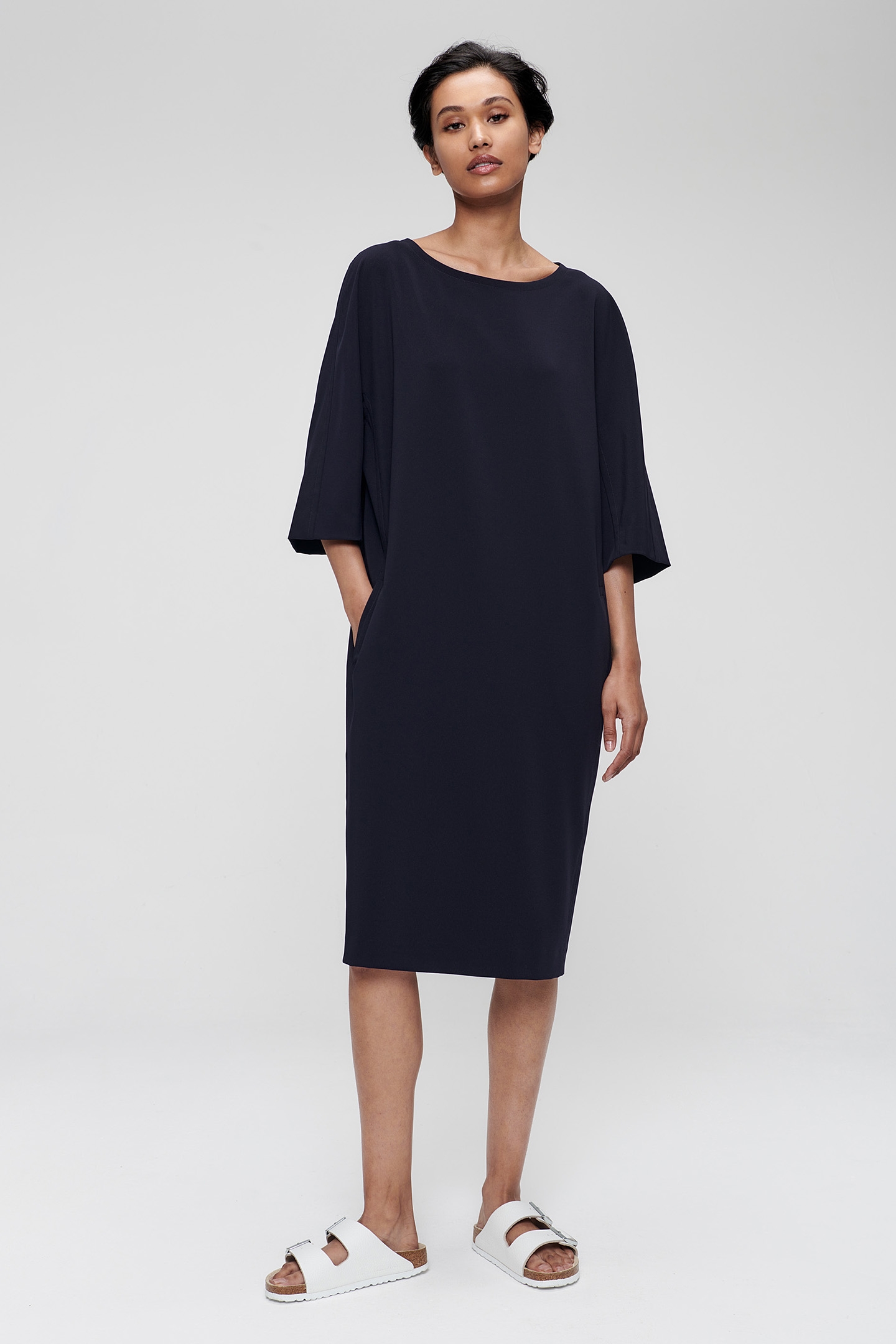 LOOSE SHIFT DRESS INK BLUE 1