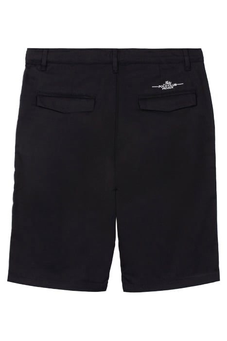 BLACK CHINO BERMUDA SHORTS WITH GOLD DETAILS AND BOY'S POCKE 2