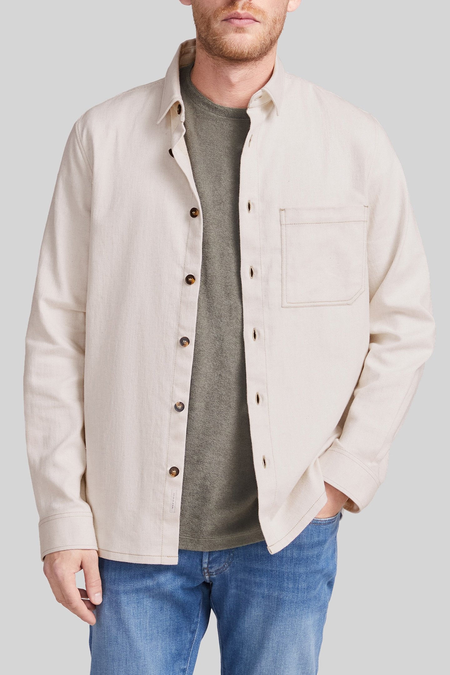 GESSO DENIM-LOOK REGULAR SHIRT 1