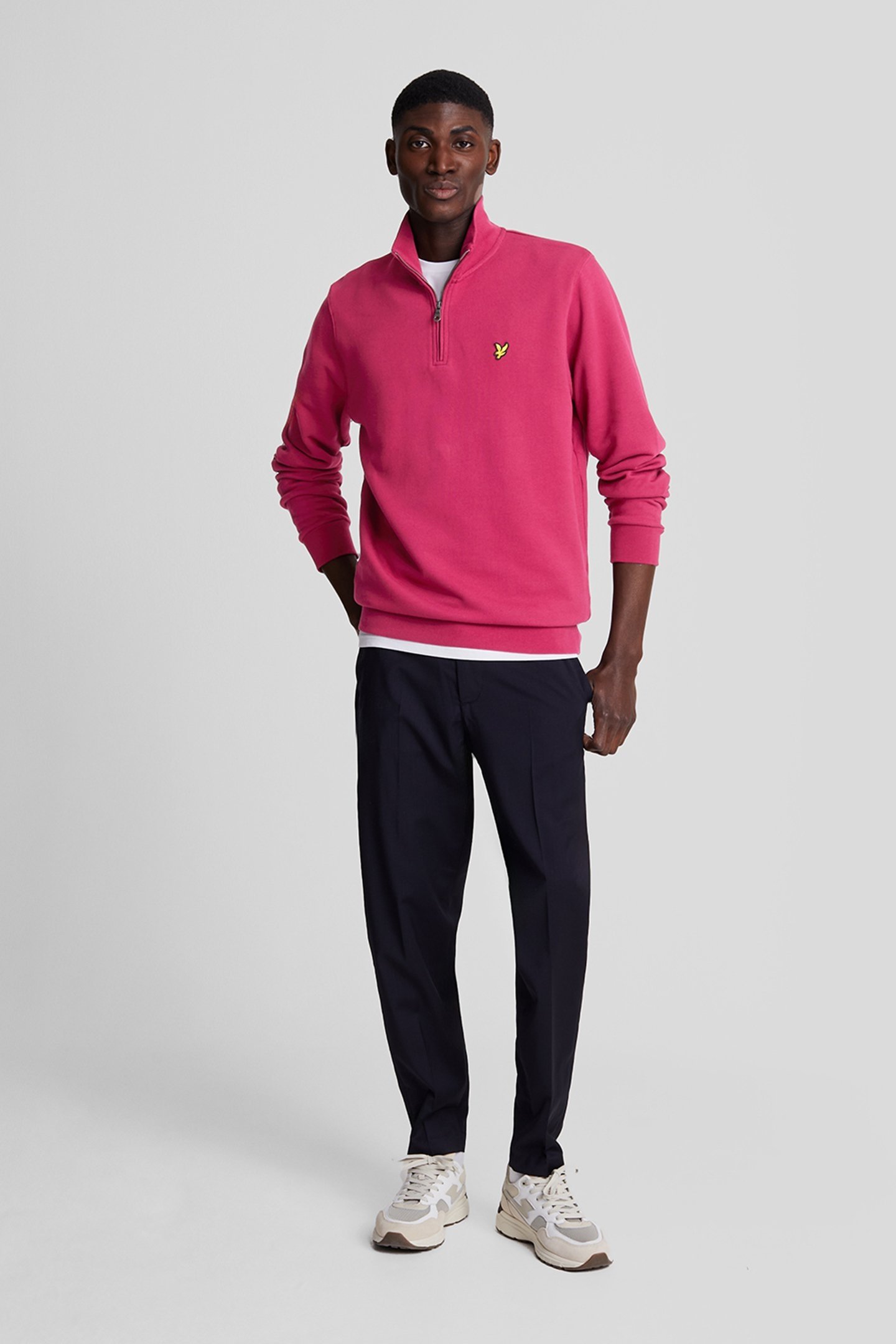 LOOPBACK QUARTER ZIP SWEAT RICH BURGUNDY 3
