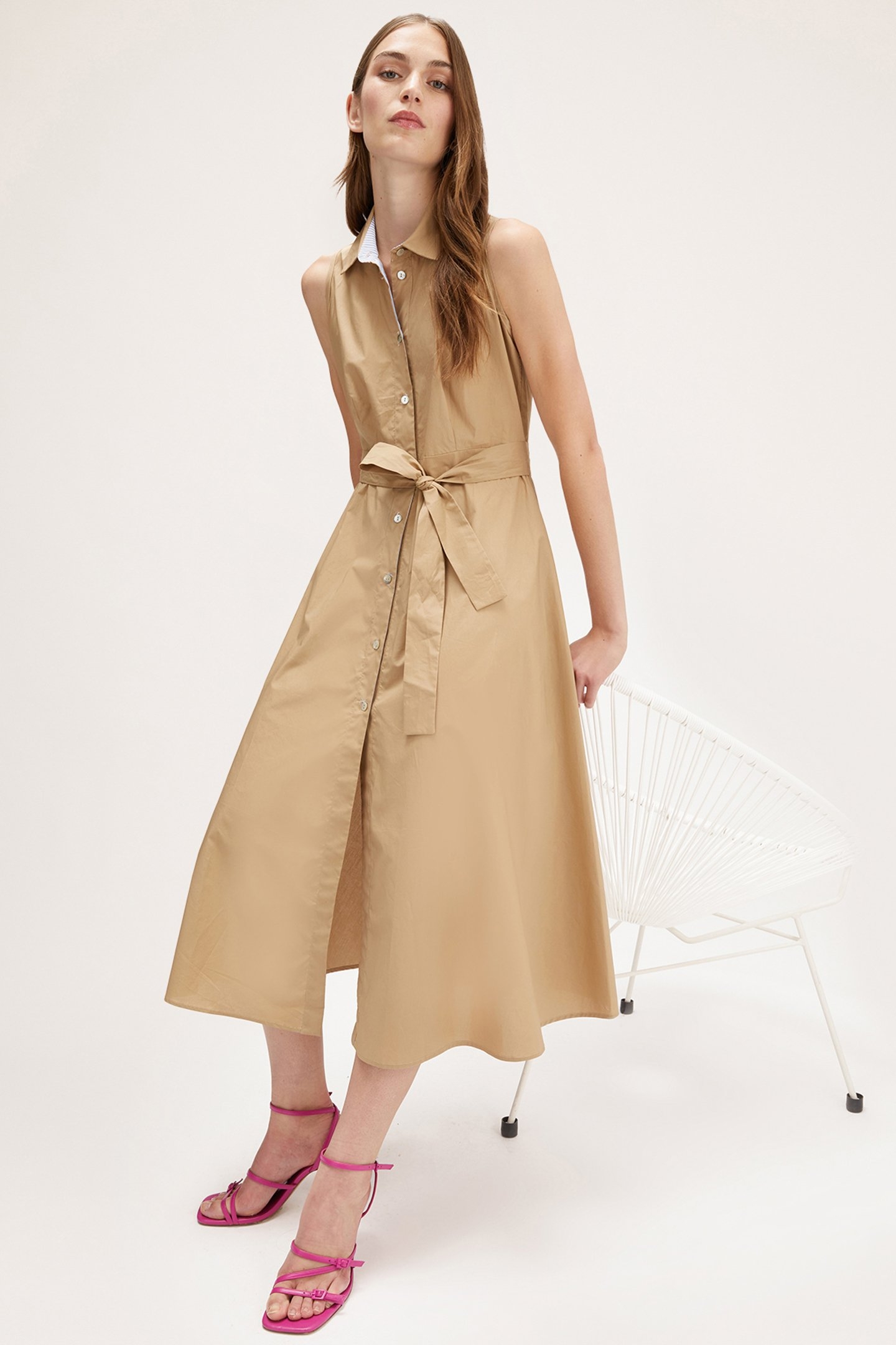 POPLIN CHEMISIER DRESS NATURAL 4