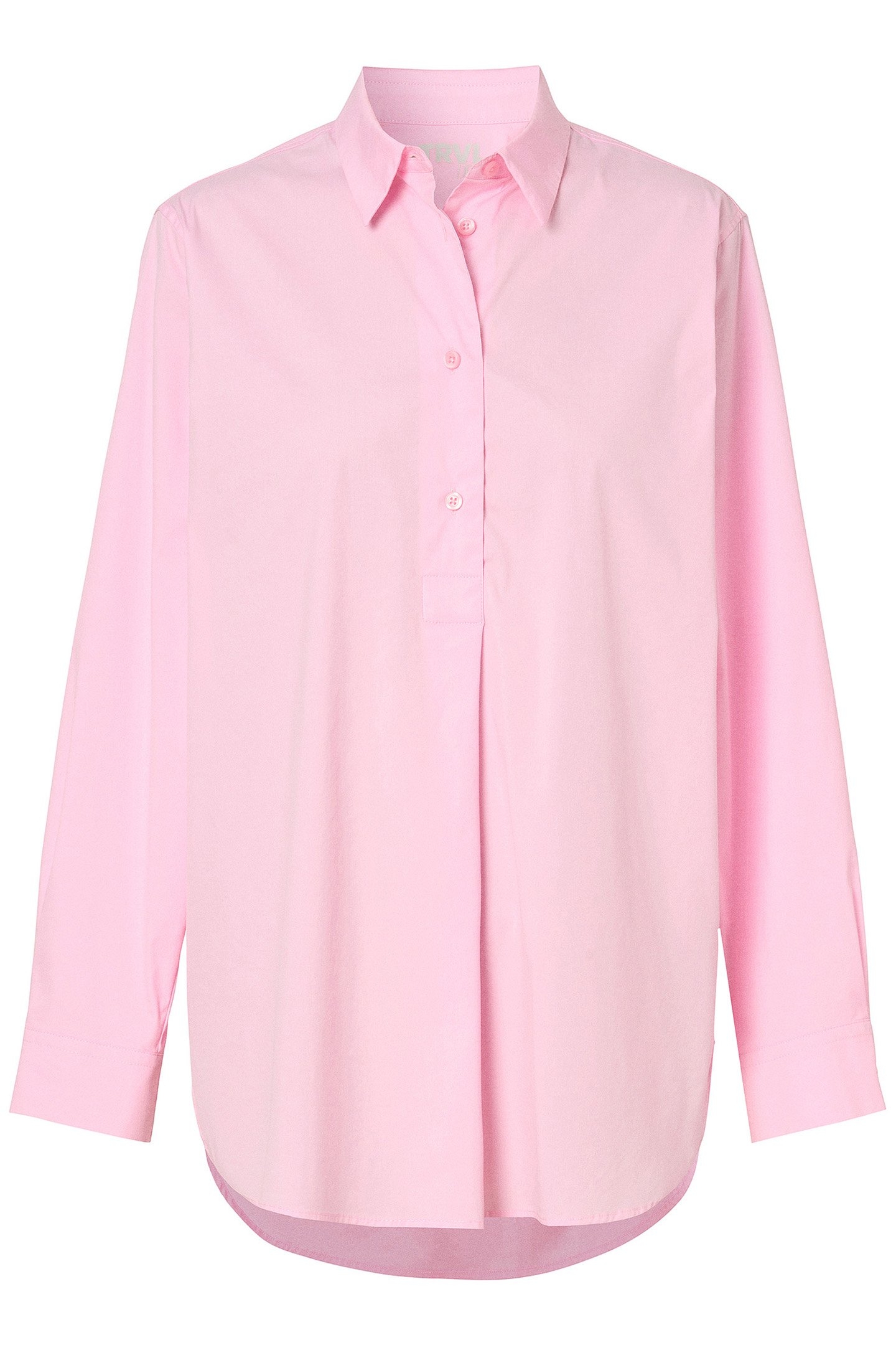 LONG COTTON POLO TOP ROSE PETAL 4