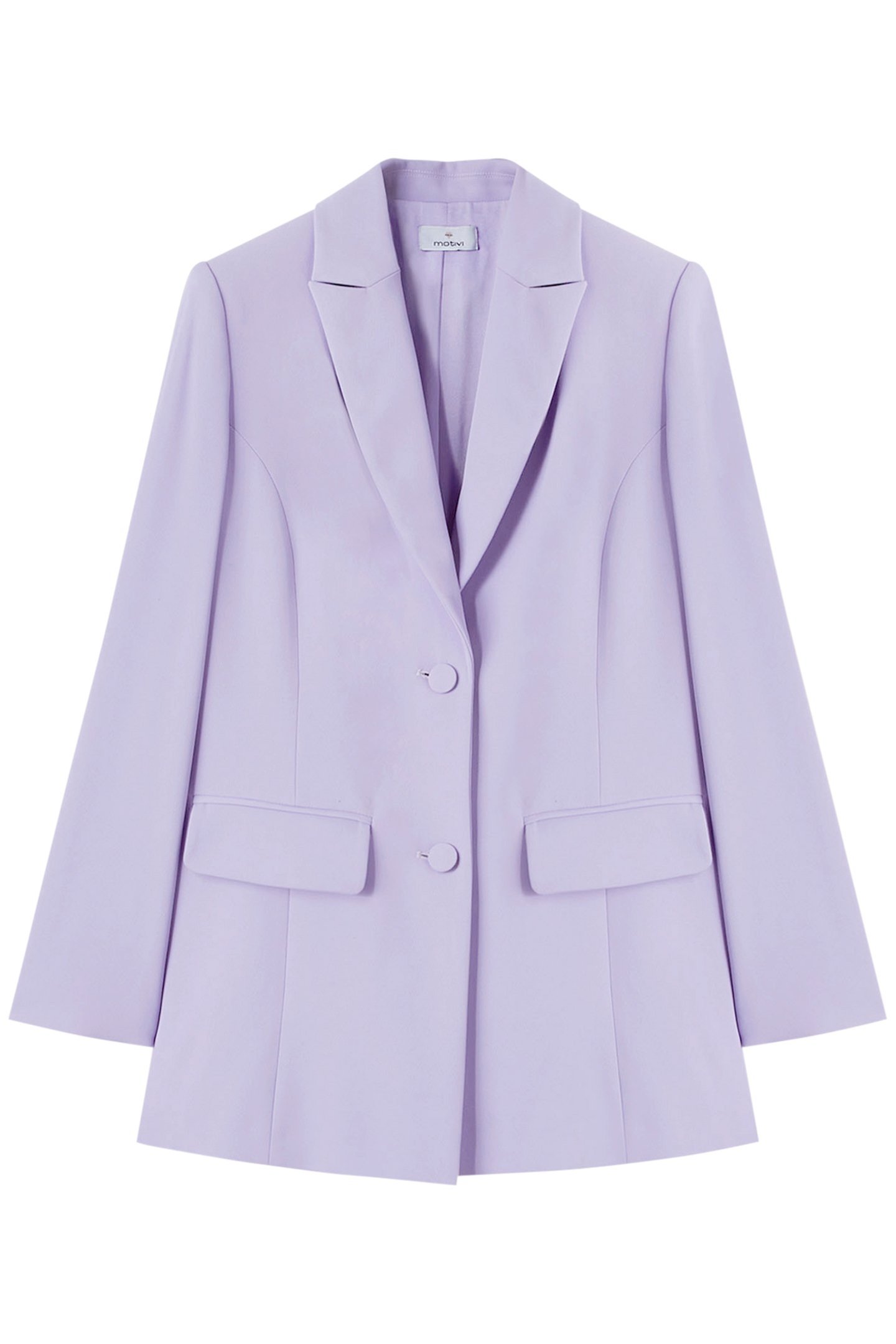 LONG SINGLE-BREASTED BLAZER VIOLET 3