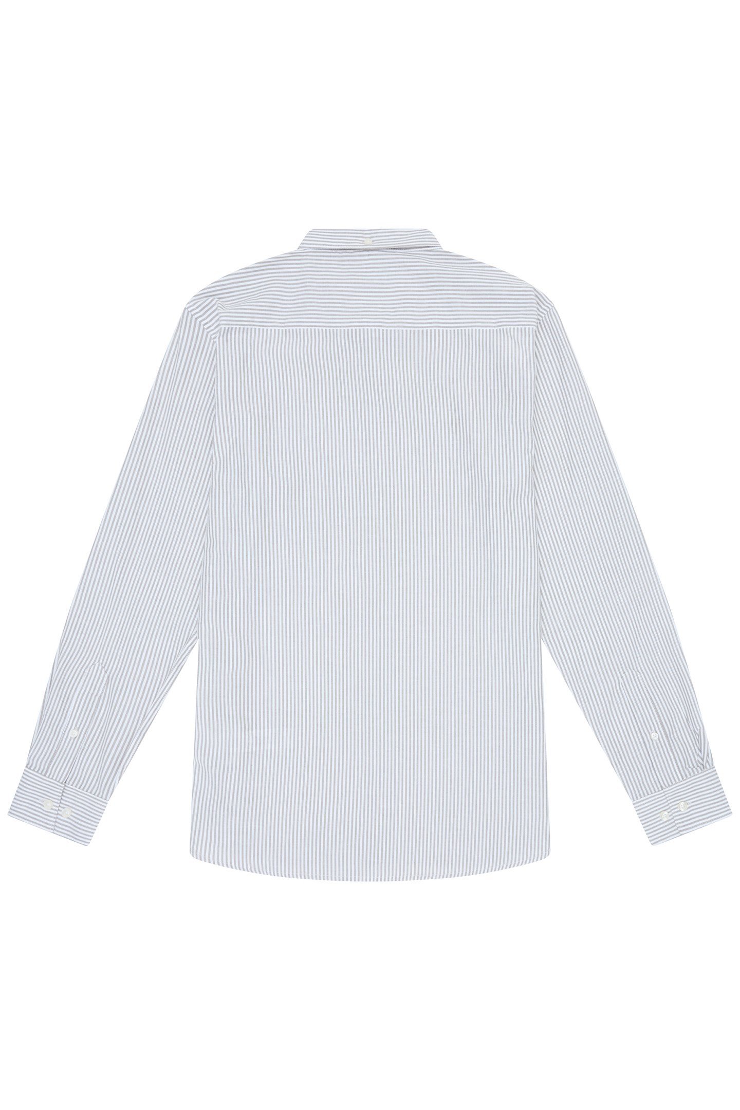 STRIPE POCKET LONG SLEEVE OXFORD SHIRT KHAKI/WHITE 2
