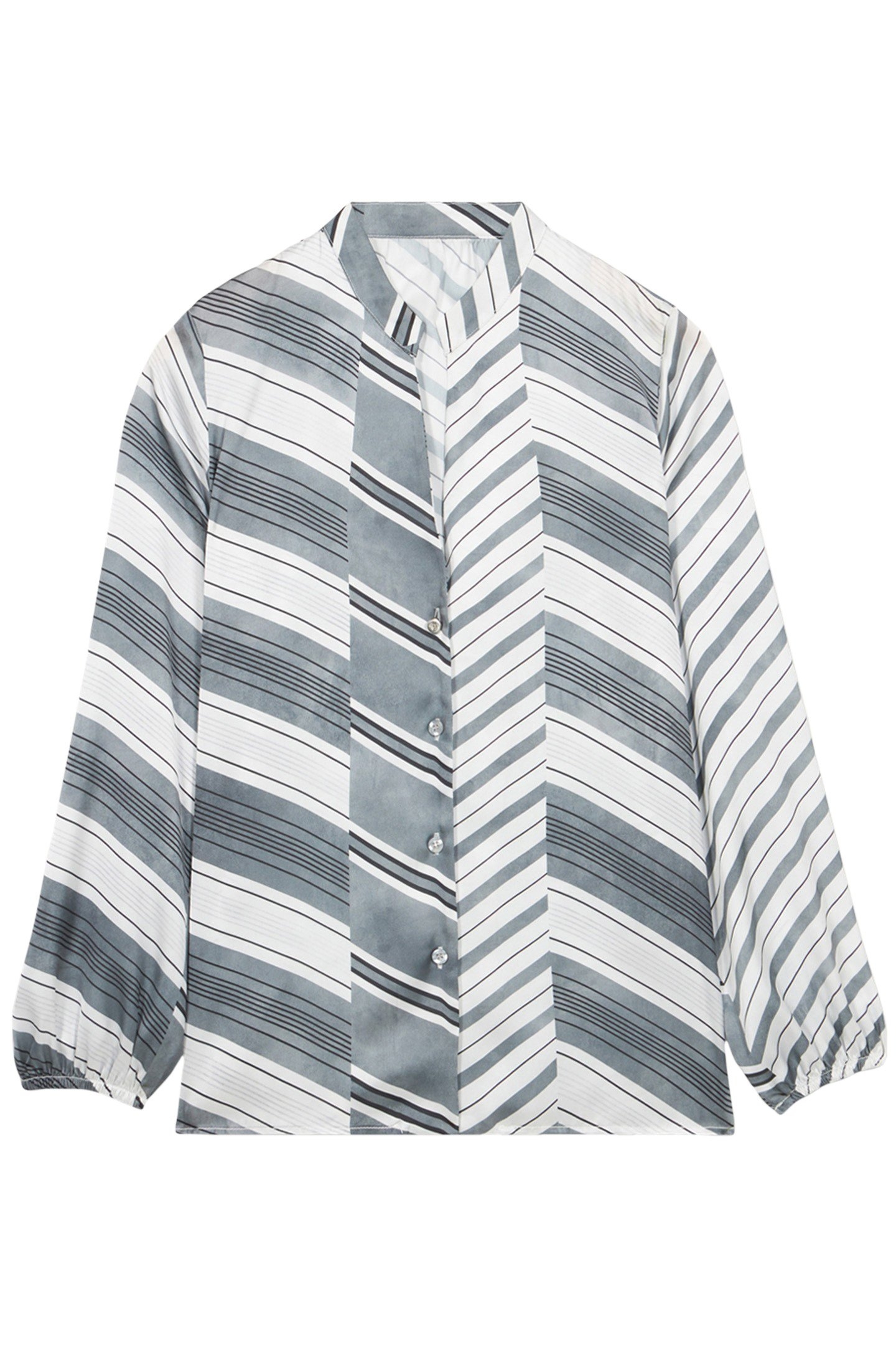 PATTERNED SATIN SHIRT GREY 3