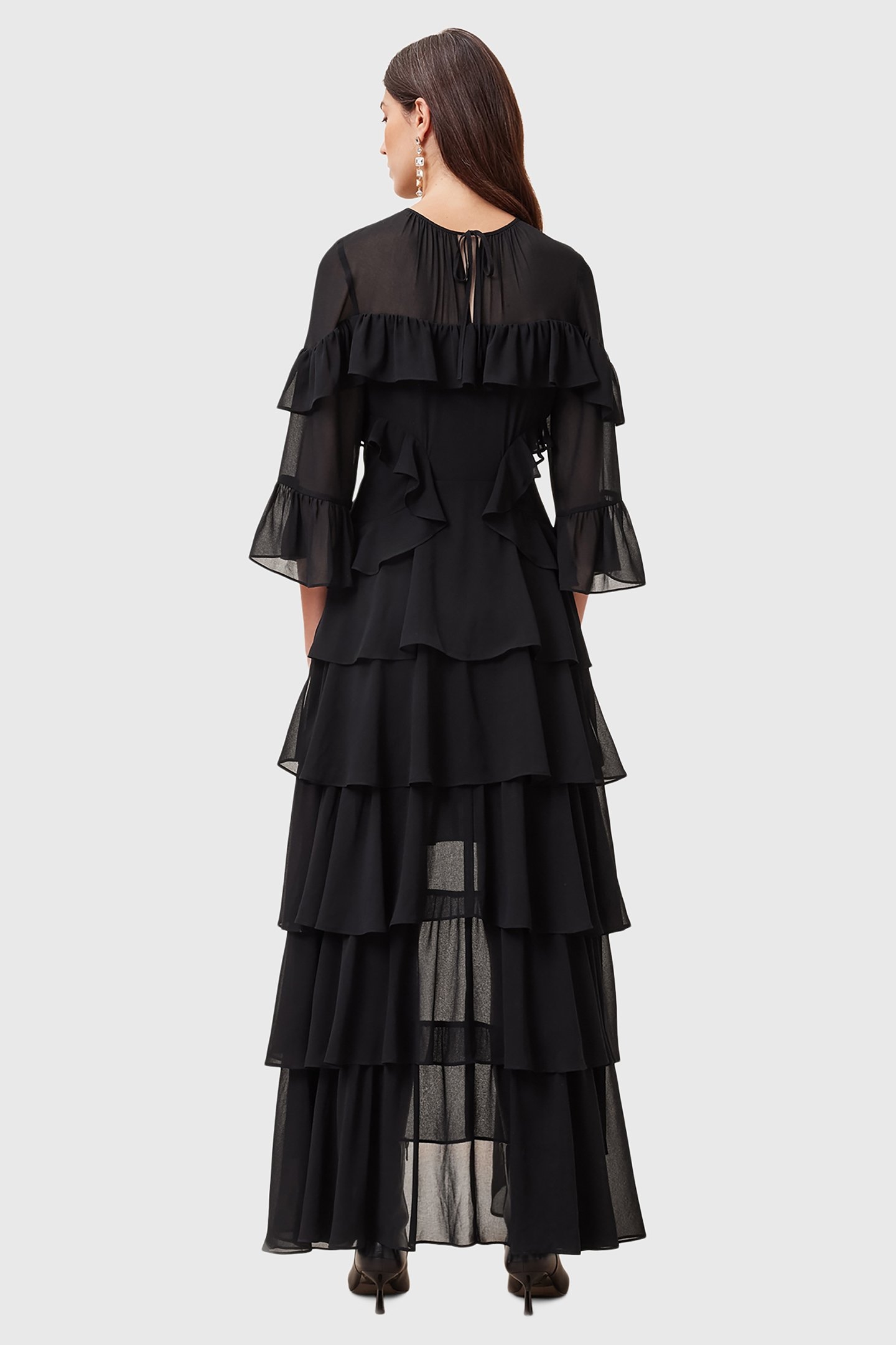 NAT RUFFLE DRESS BLACK 2