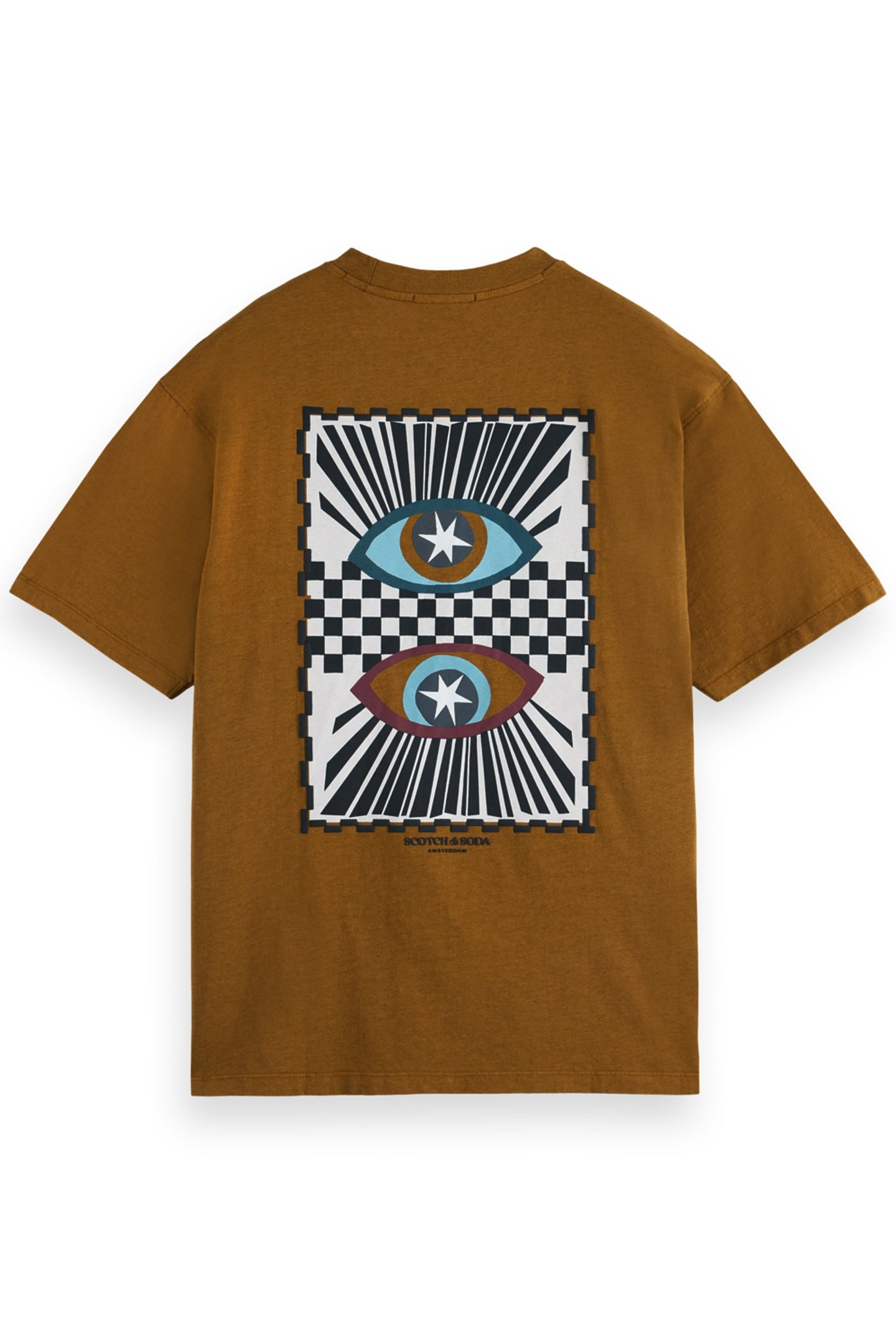 RELAXED FIT FRONT BACK ARTWORK T-SHIRT GOLDEN RUST 5