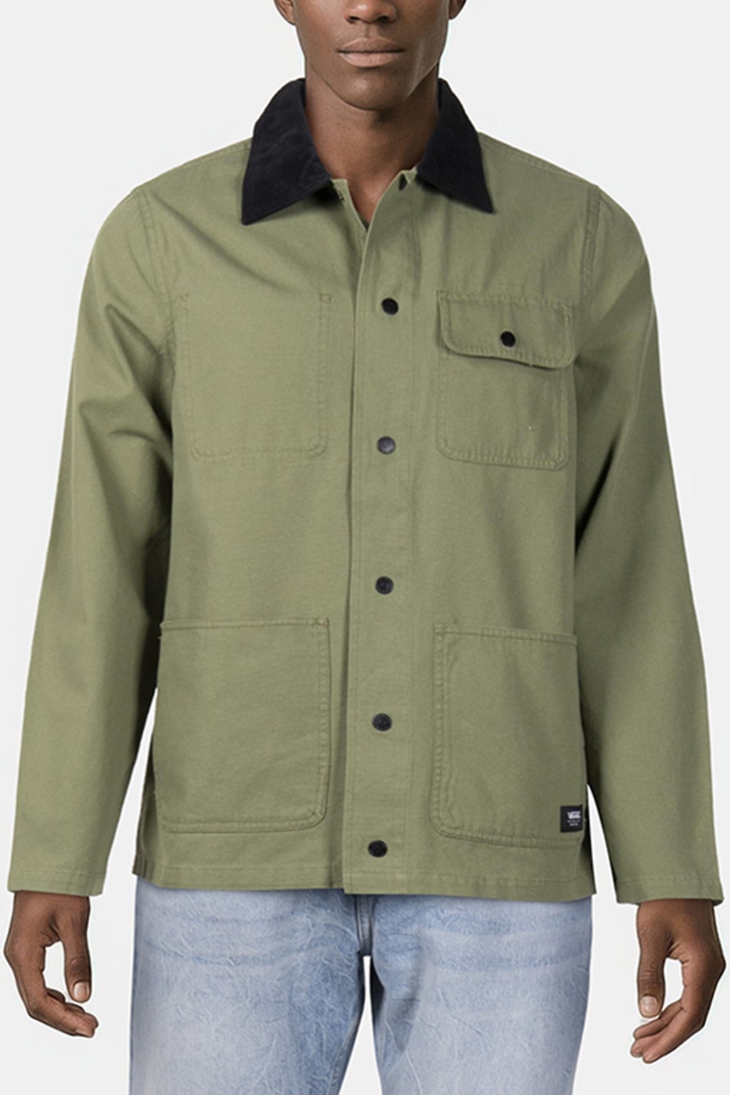 MN DRILL CHORE COAT LODEN GREEN 1