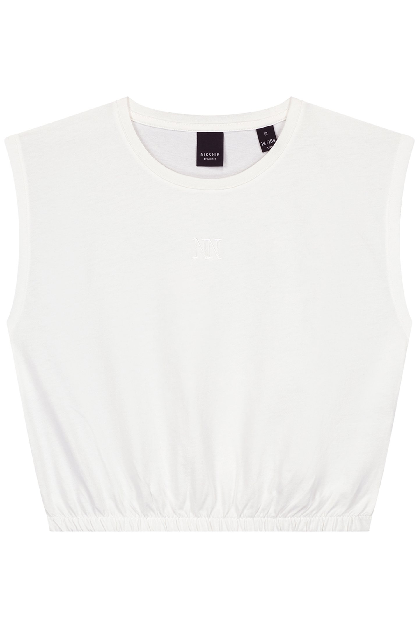 ELASTIC WAIST T-SHIRT OFF WHITE 2