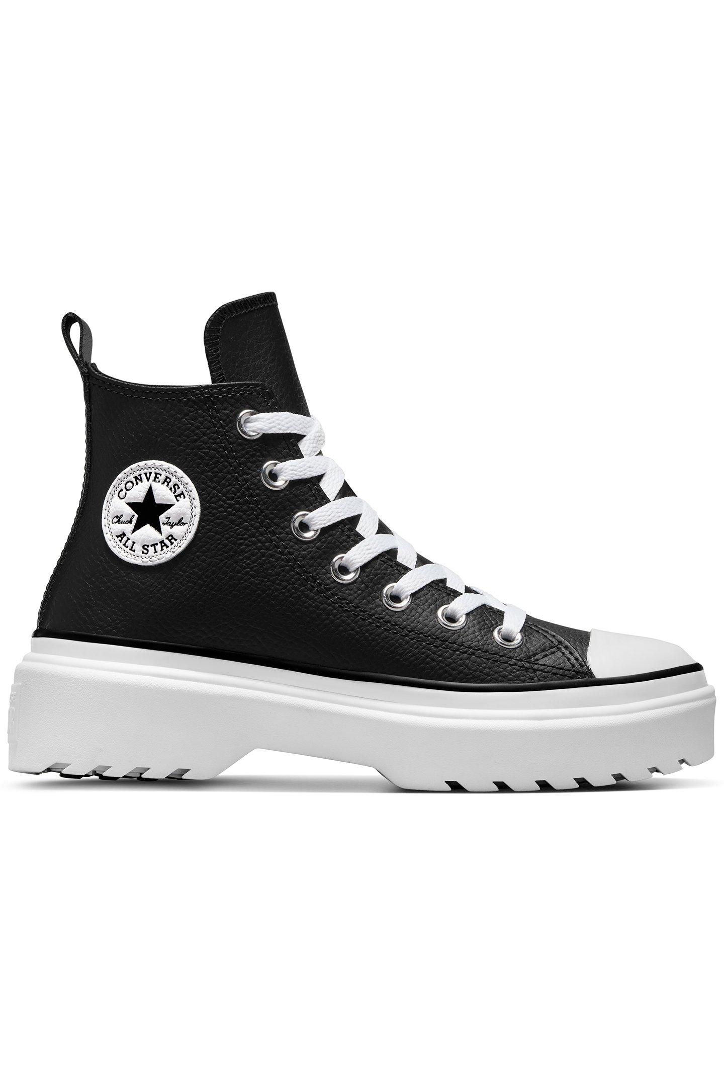 CHUCK TAYLOR ALL STAR LUGGED LIFT PLATFORM LEATHER BLACK/WHI 1