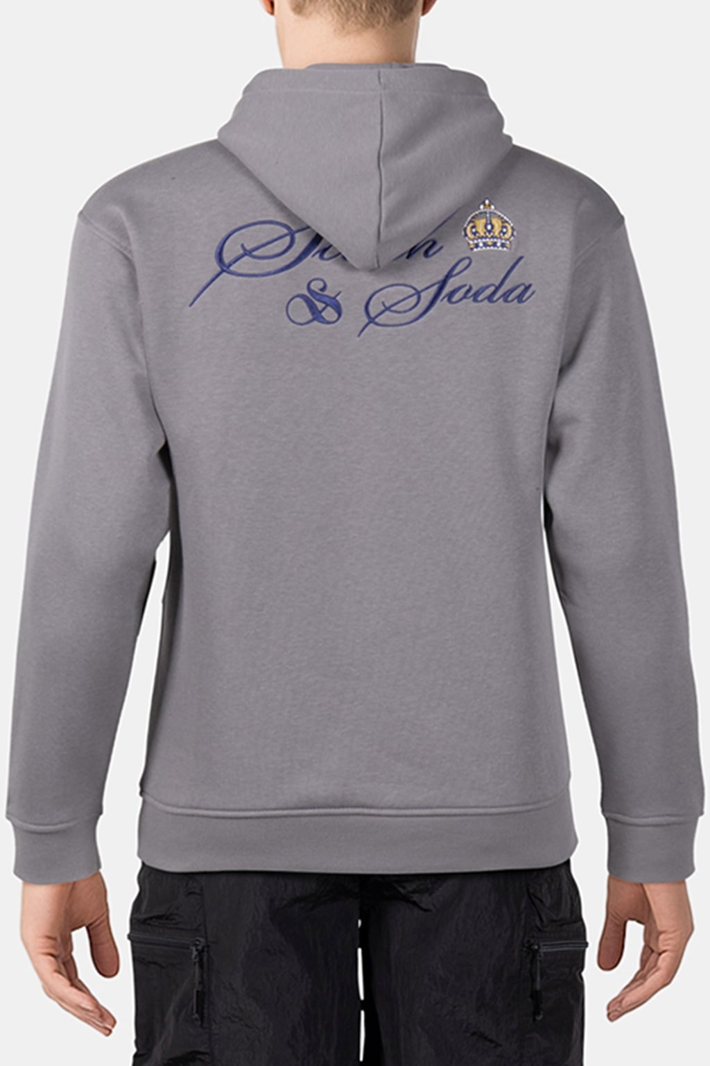 RELAXED FIT GRAPHIC FLEECE HOODIE ASPHALT 2