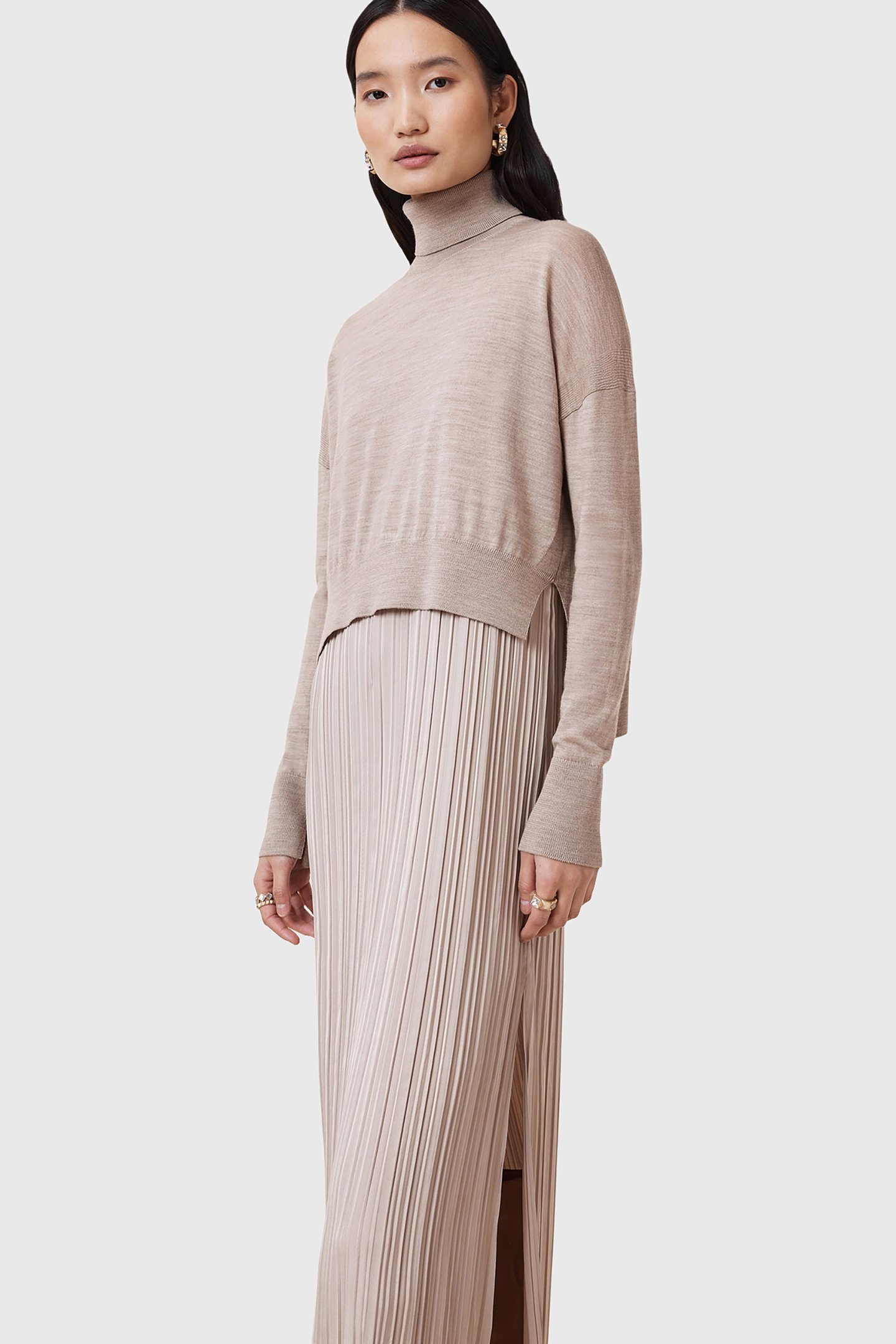 VITTORIA DRESS FAWN BROWN 6