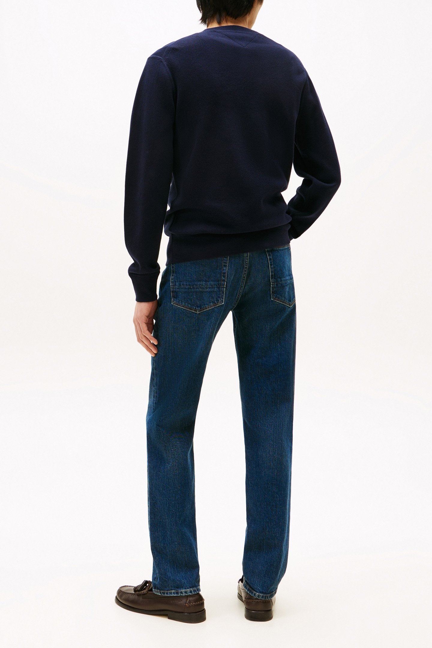 ATHLEISURE CREW NECK CLASSIC FIT SWEATSHIRT MARINE BLUE 3