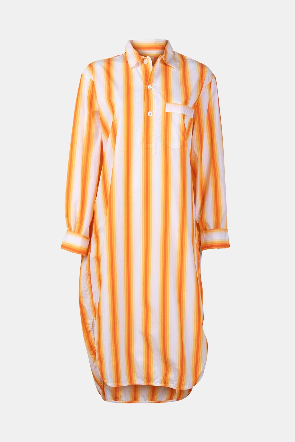 UNISEX POPLIN, NIGHT SHIRT ORANGE MARQUEE 1