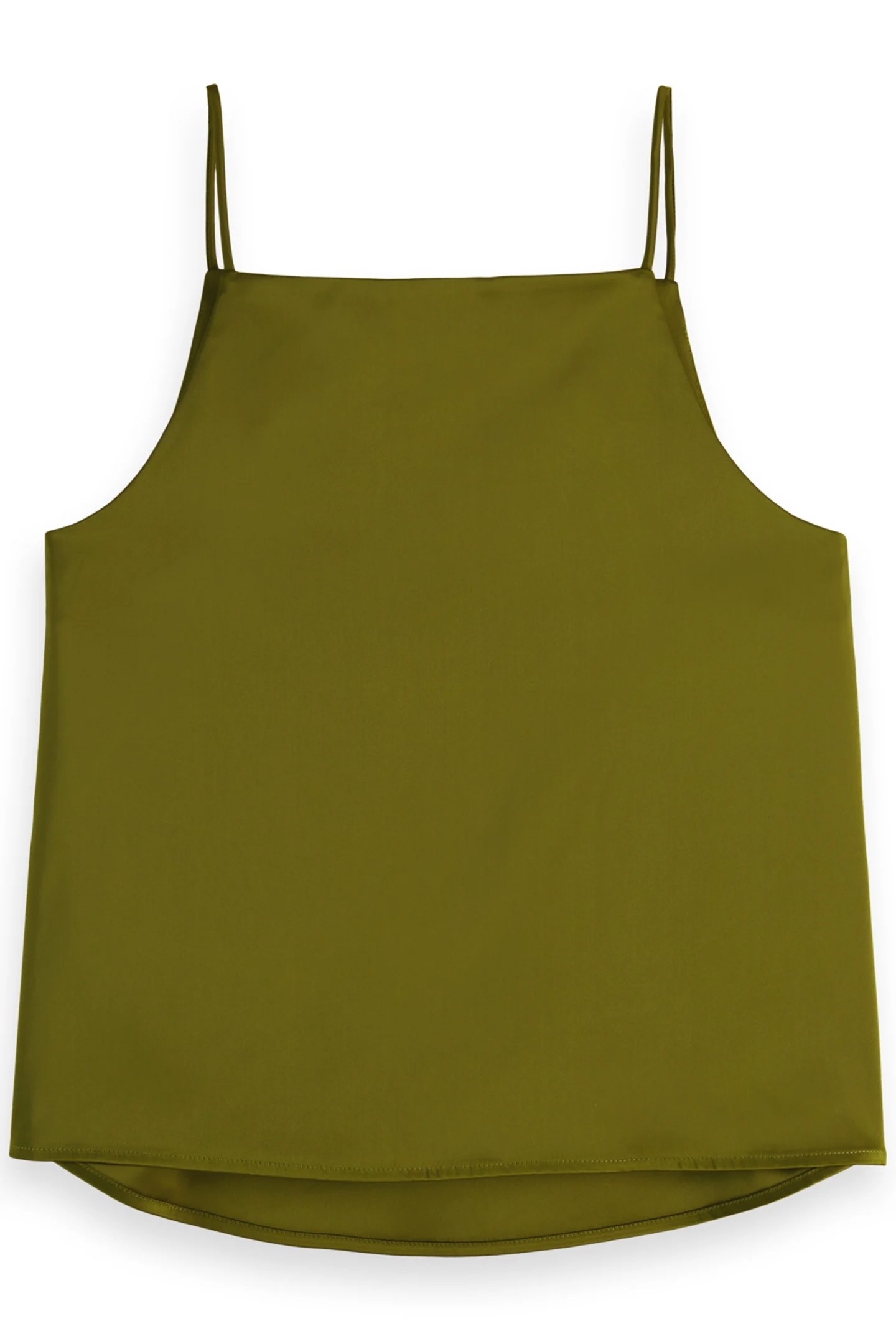 SATIN TANK TOP MOSS GREEN 1