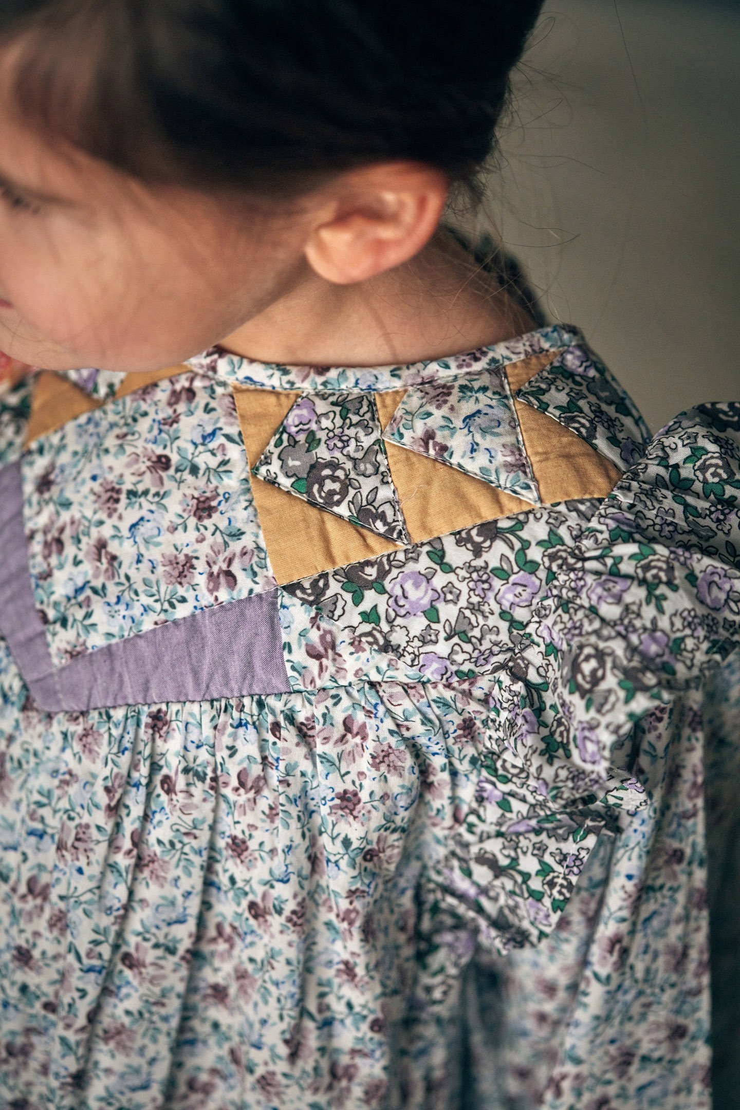 DRESS LARA CREAM RETRO PANSY 5