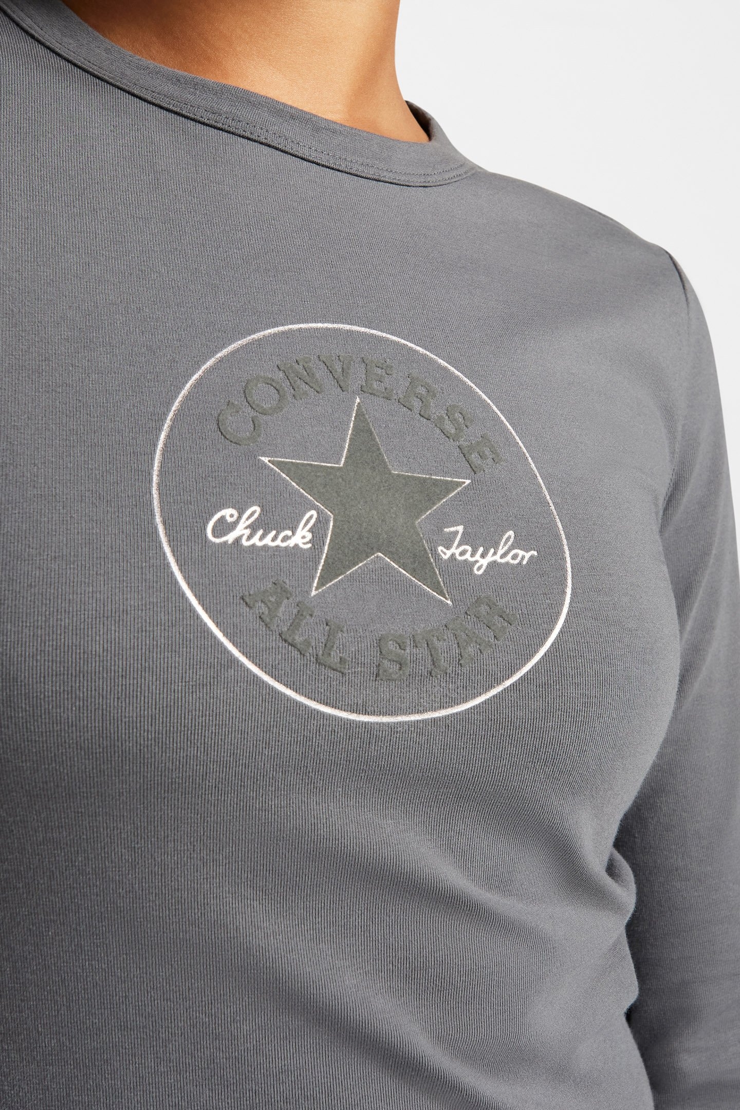 METALLIC PATCH LONG SLEEVE BABY T-SHIRT CYBER GREY 4