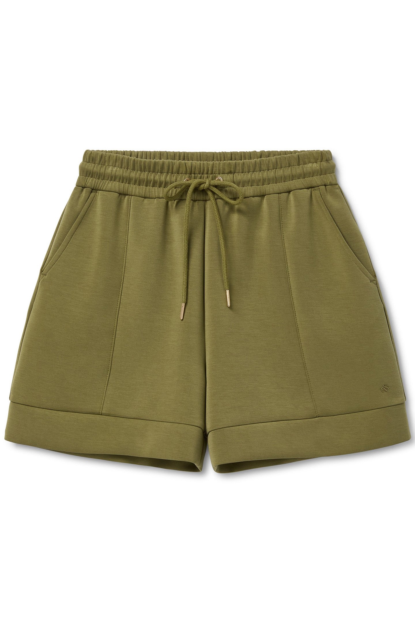 SEAMED DRAWSTRING SHORTS MARTINI OLIVE 3