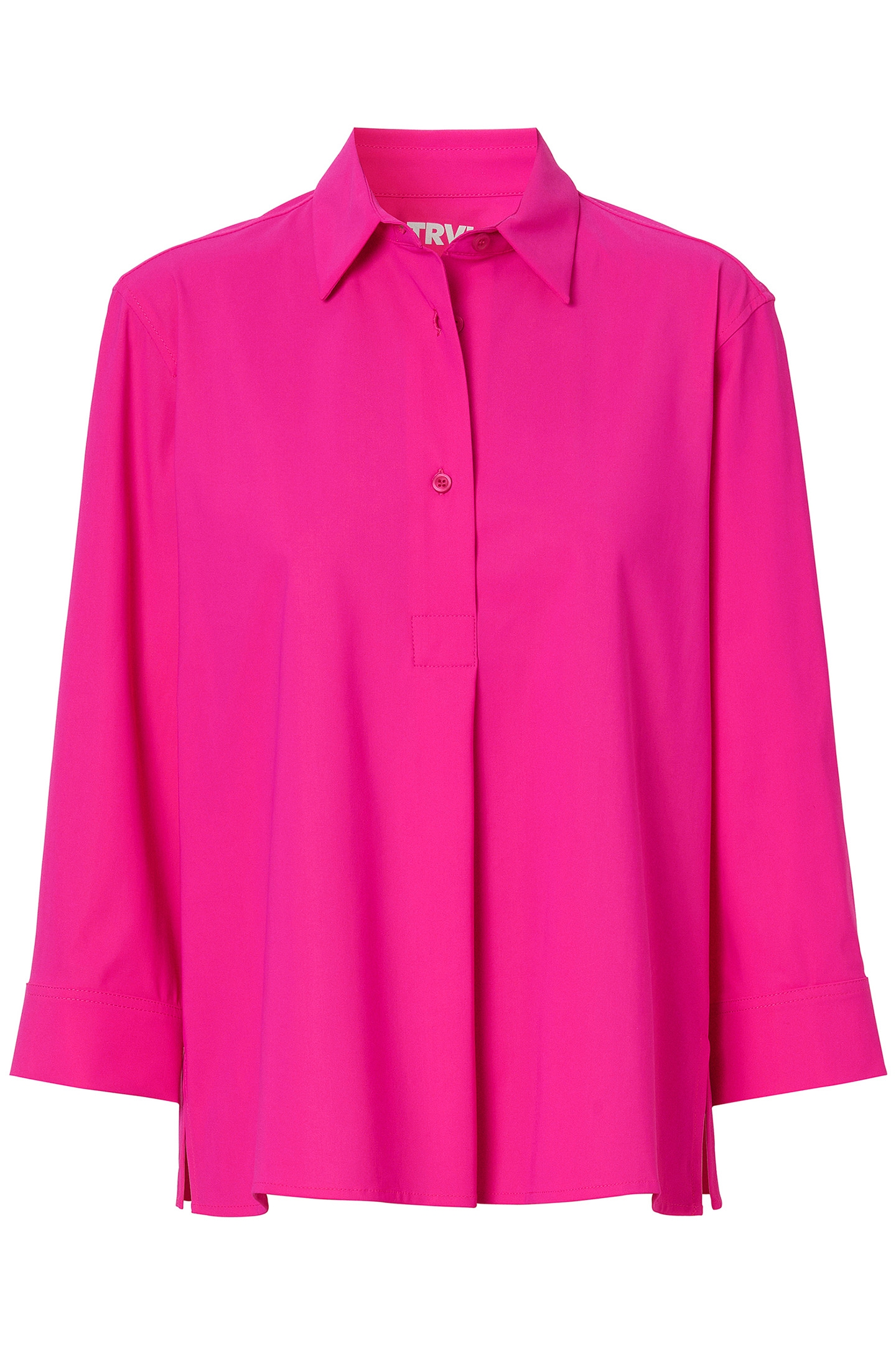 BOXY POLO TOP SHOCKING PINK 4