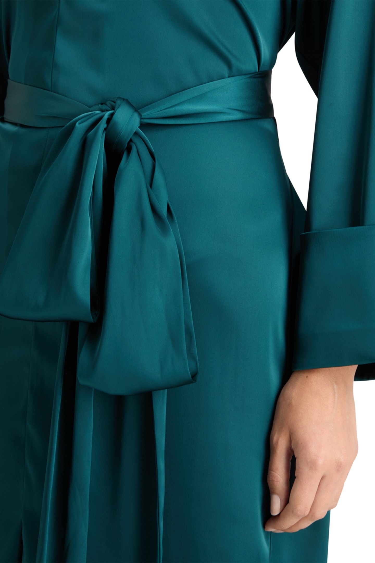 KIMONO MIDI DRESS CYPRESS GREEN 6