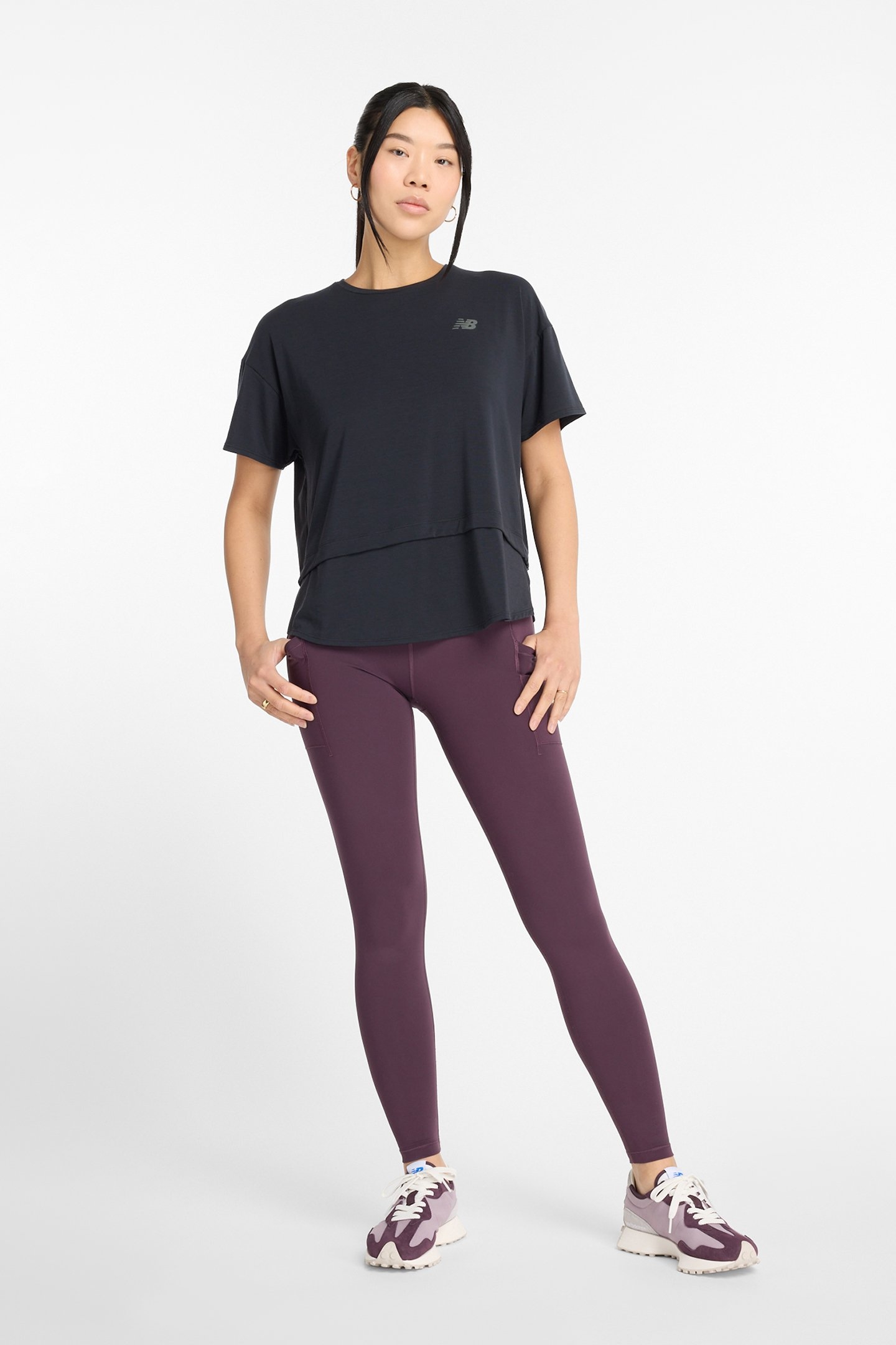 SLEEK POCKET HIGH RISE LEGGING IN PLUM 3