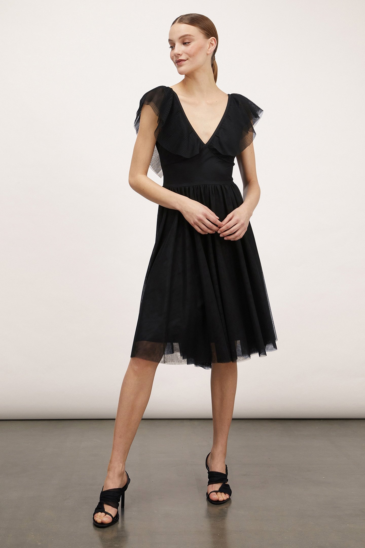 SHORT TULLE DRESS BLACK 4