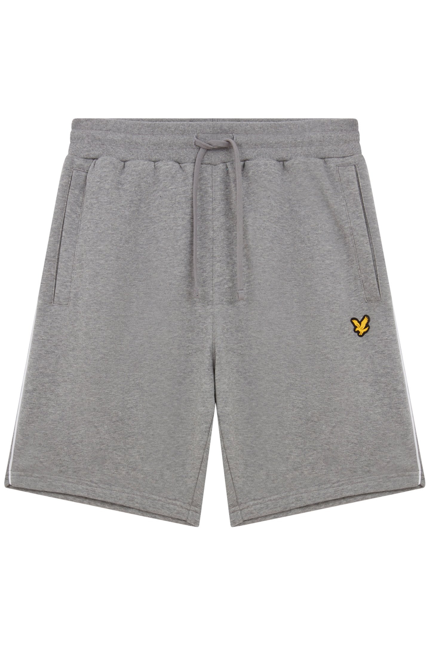 SWEAT SHORT WITH CONTRAST PIPING MID GREY MARL 3