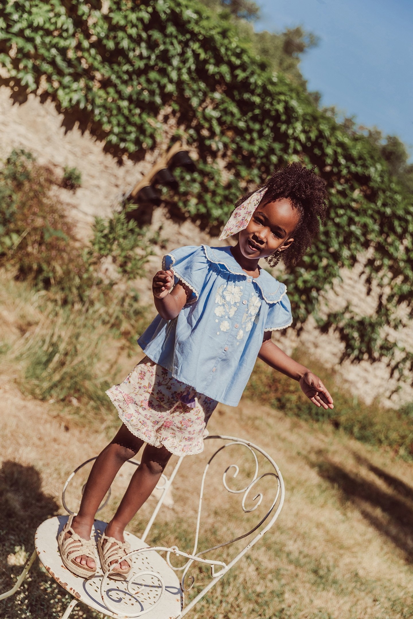 SHORTS VALLALOID CREAM BUCOLIA FIELDS 4