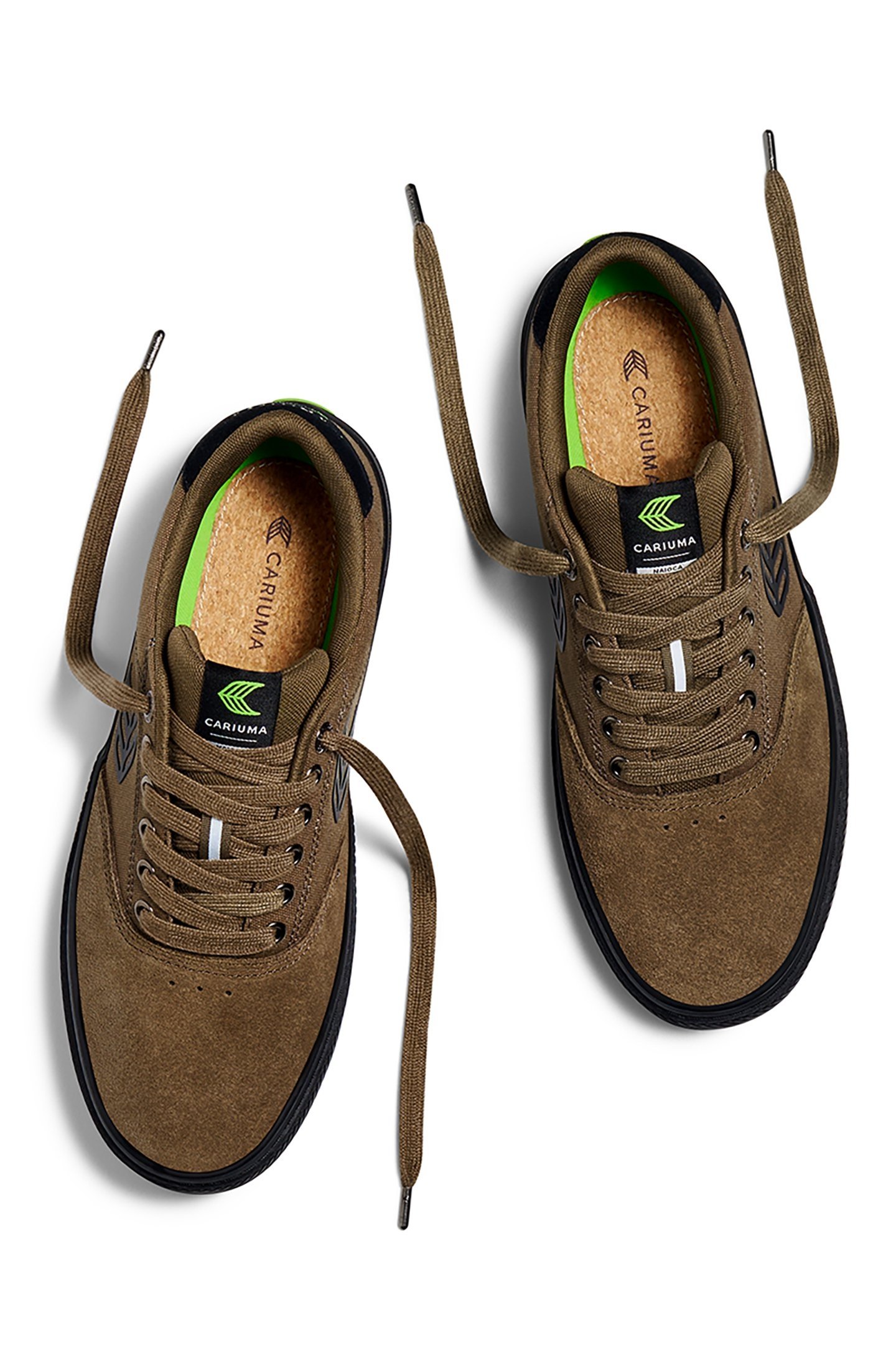 NAIOCA PRO BLACK SUEDE DARK KHAKI CANVAS BLACK LOGO SNEAKER 4