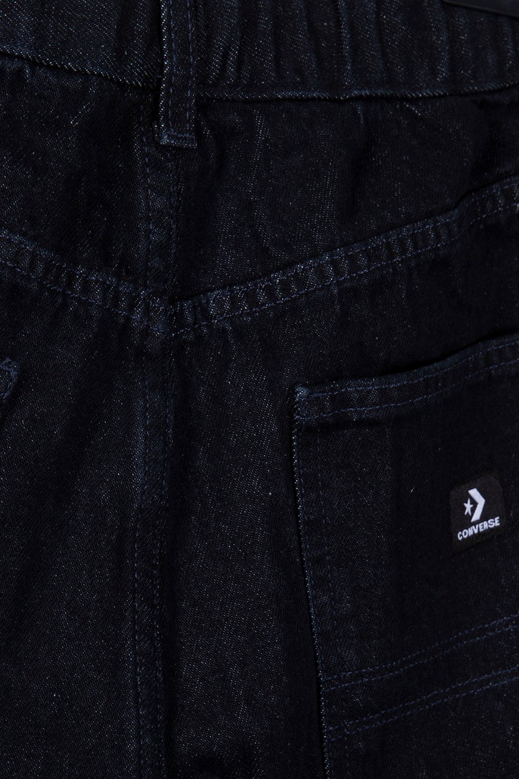 OPEN-HEM INDIGO BAGGY JEANS DARK INDIGO DENIM 3