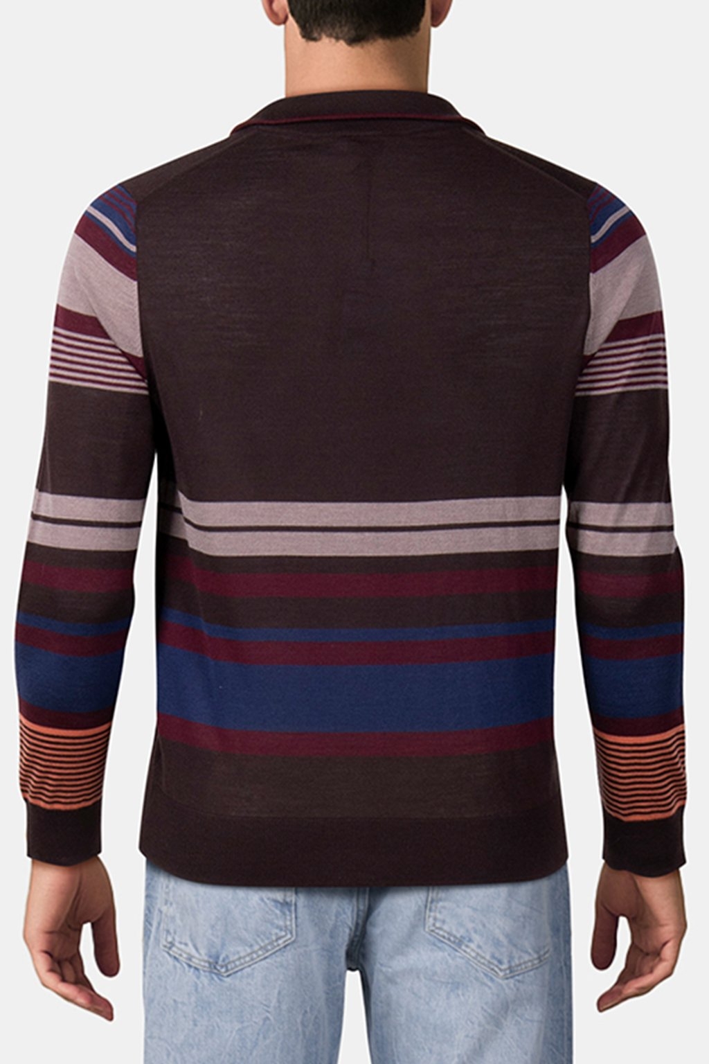 SWEATER ZIP NECK DARK BROWN 2